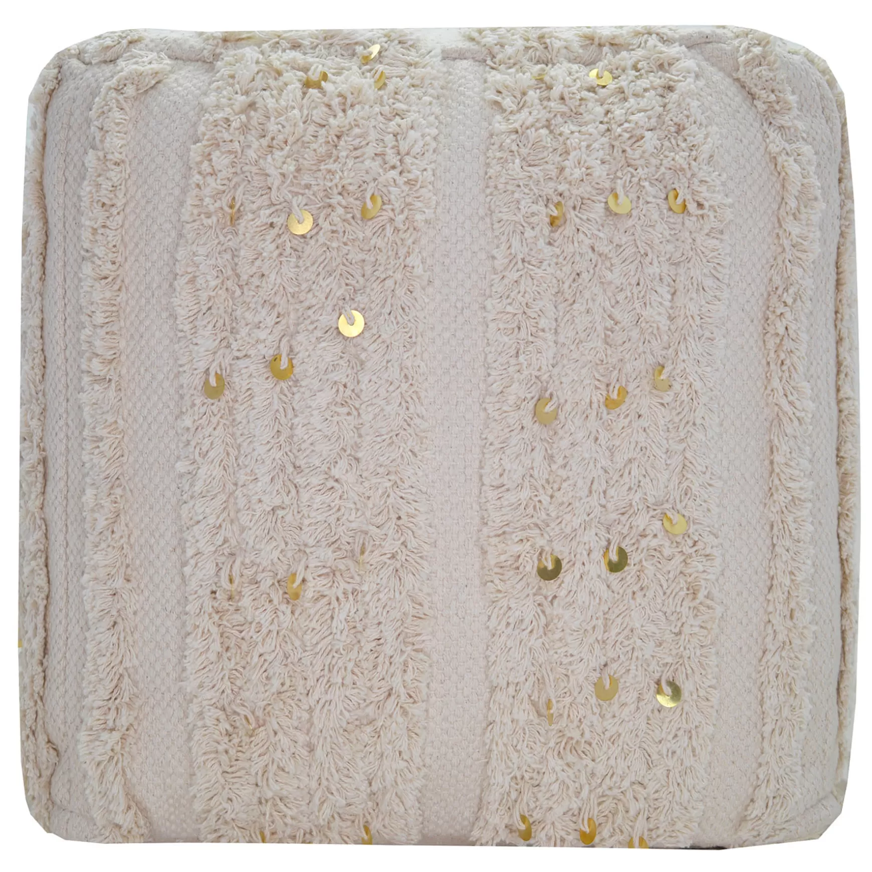 * Amala Sequin Tufted Pouf Premium Discount