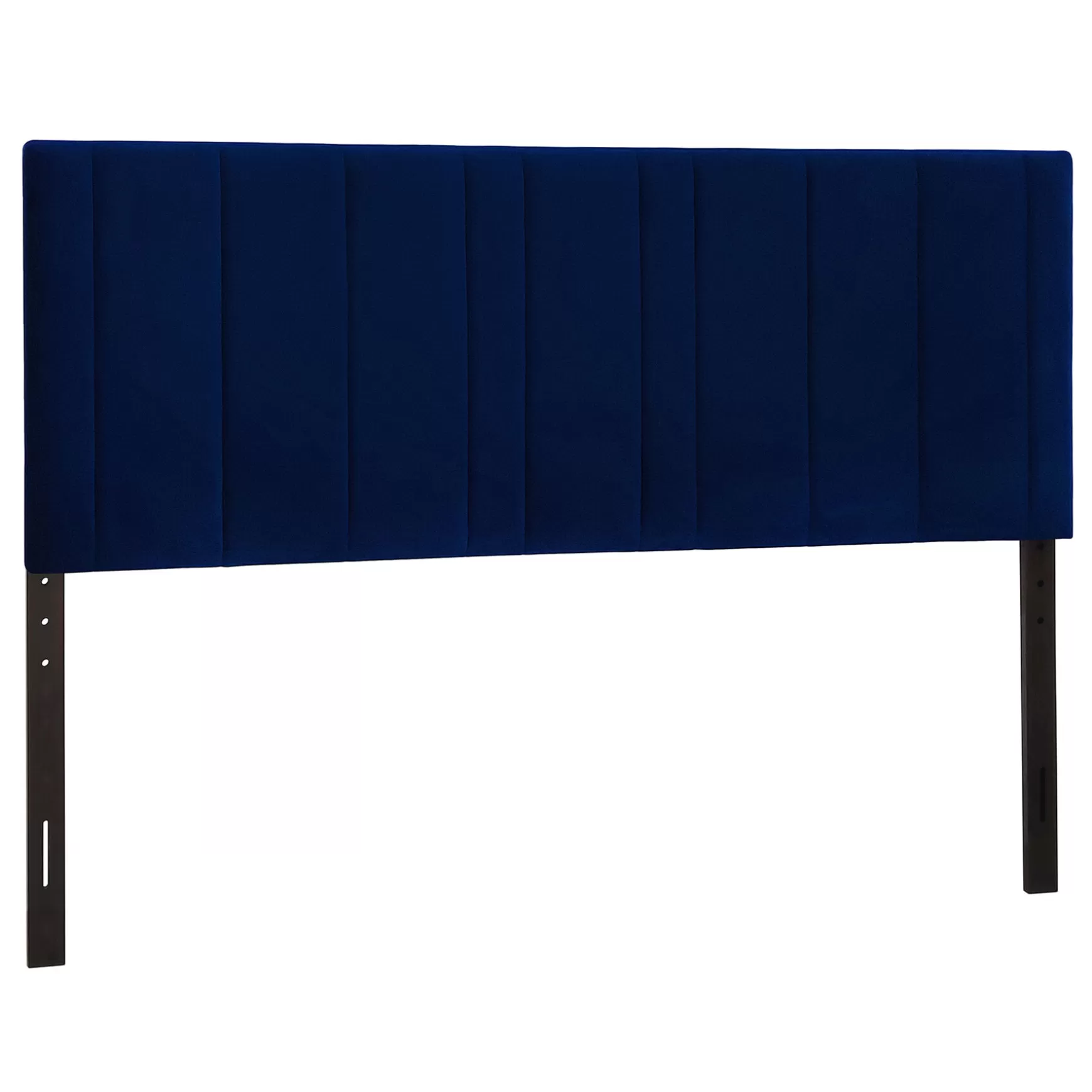 * Chandler Channeled Navy Velvet King Headboard Bargain Sale Cheap