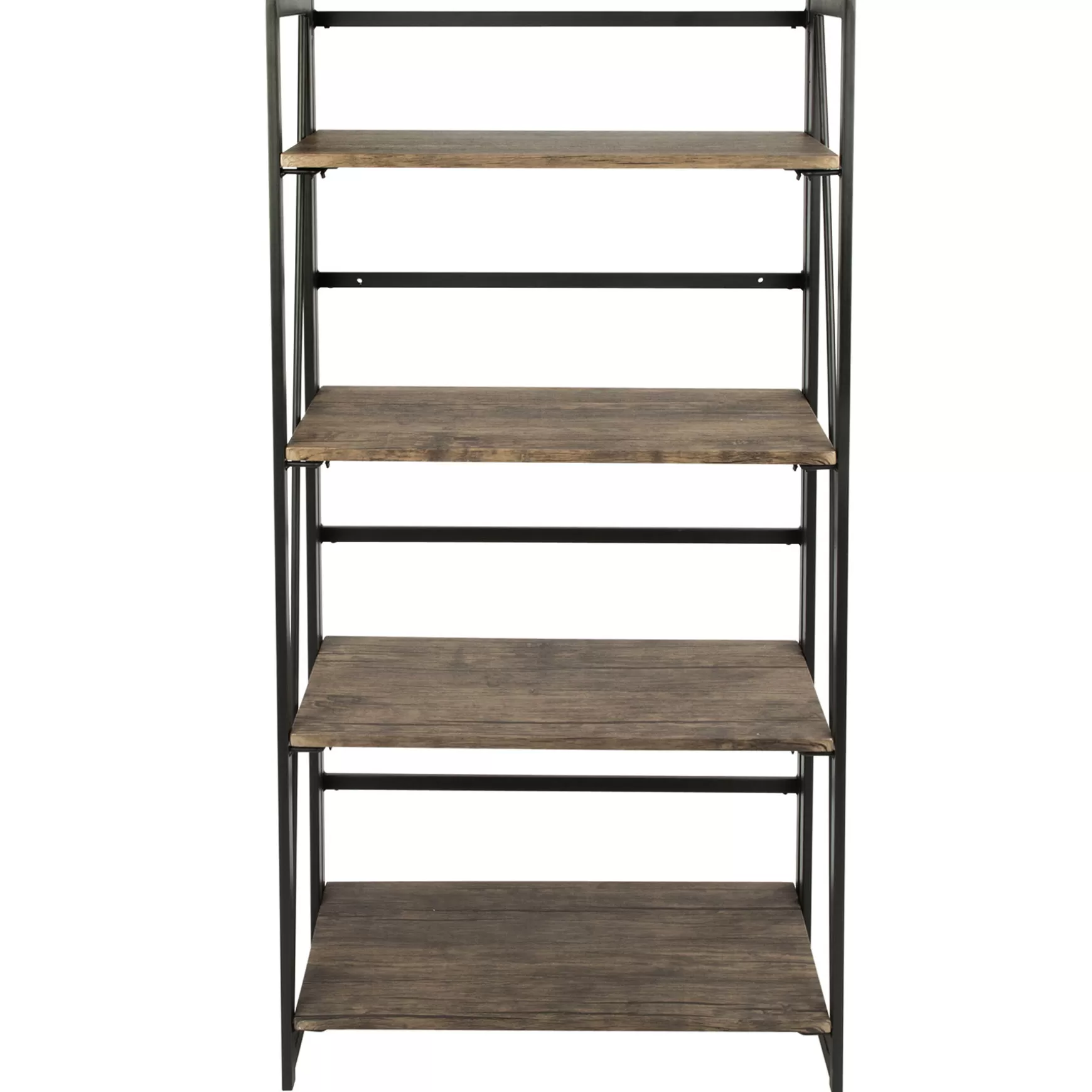 * Dakota 4-Tier Black & Brown Industrial Modern Bookshelf, 49 Low Price Fashion