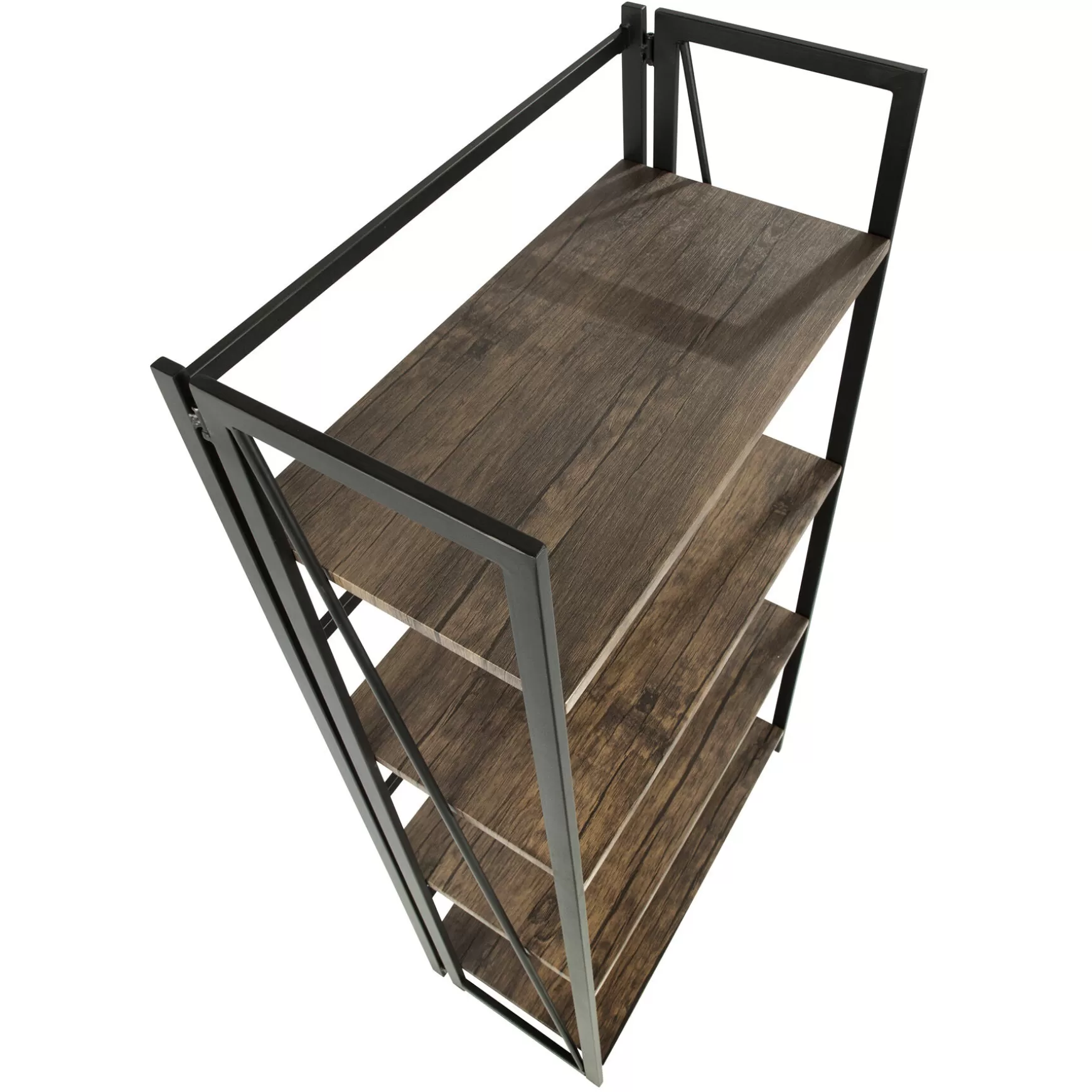 * Dakota 4-Tier Black & Brown Industrial Modern Bookshelf, 49 Low Price Fashion