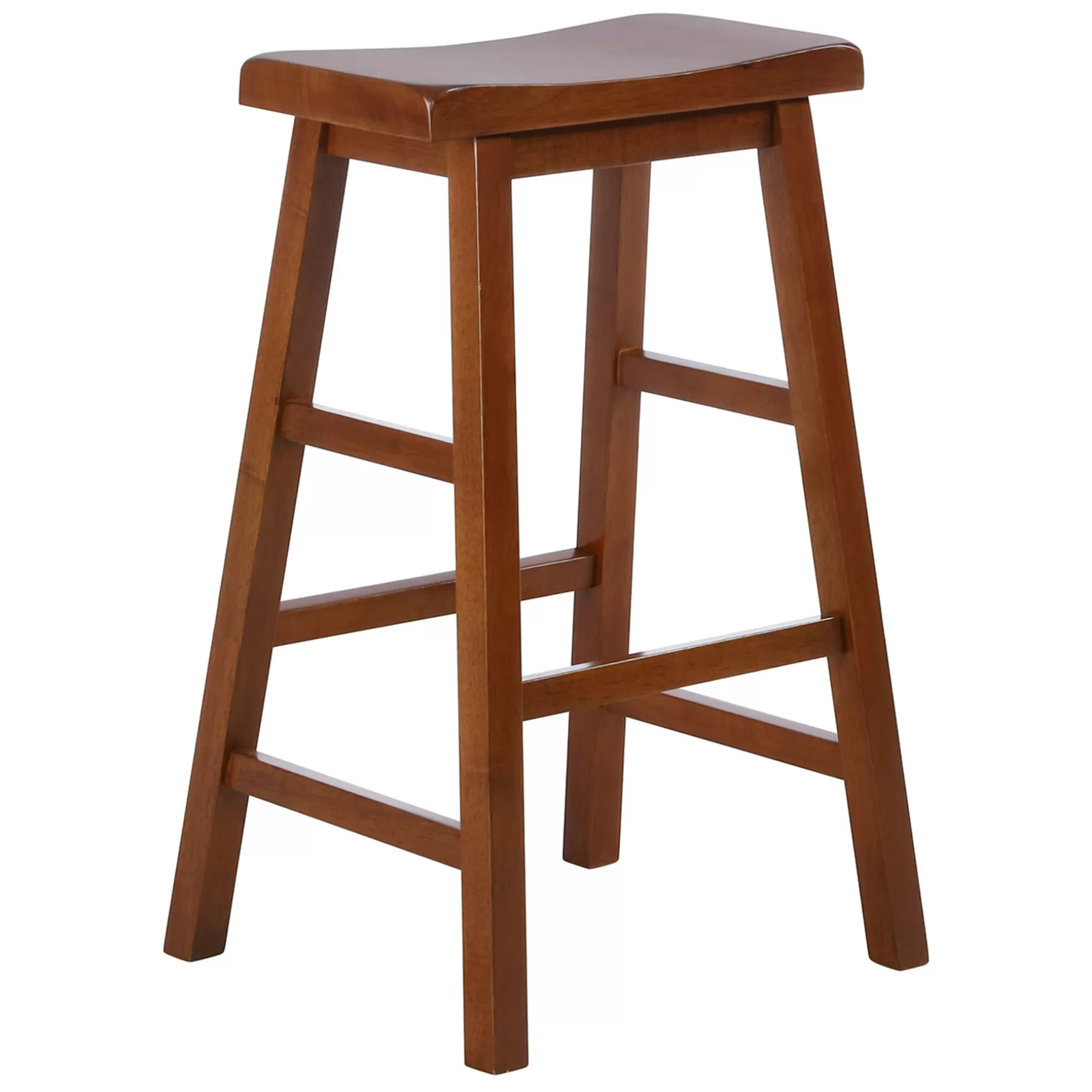 * Dark Oak Saddle Backless Barstool, 29 Promotion Hot