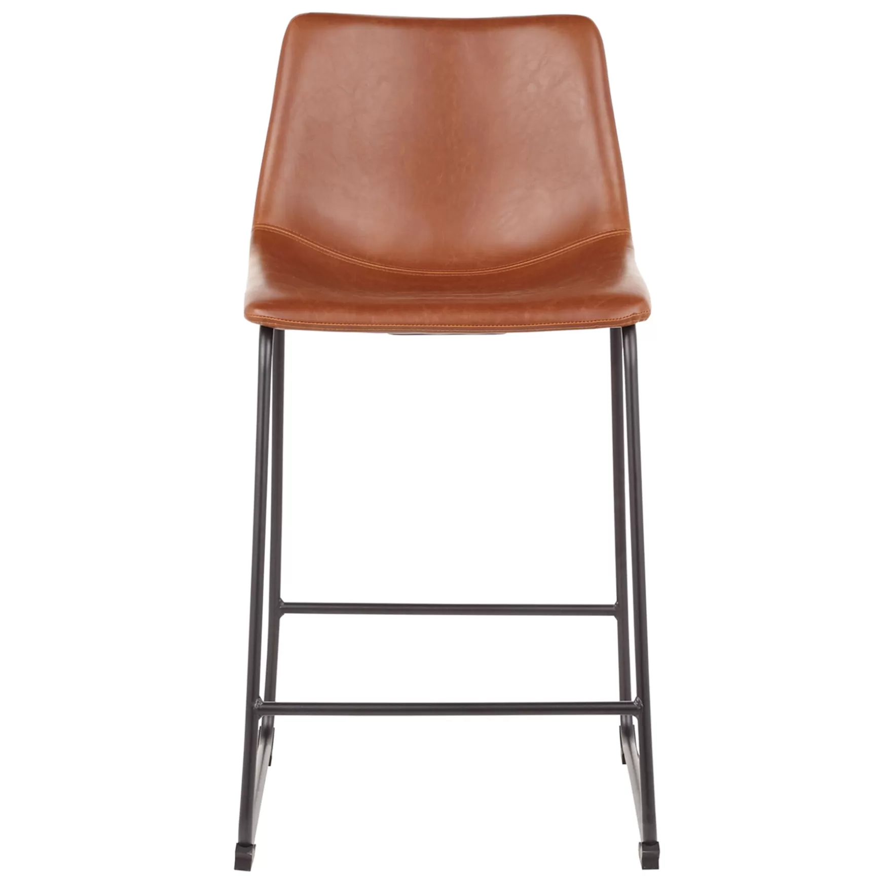 * Drake Cognac Modern Industrial Faux Leather Barstool, 30 Less Expensive Hot
