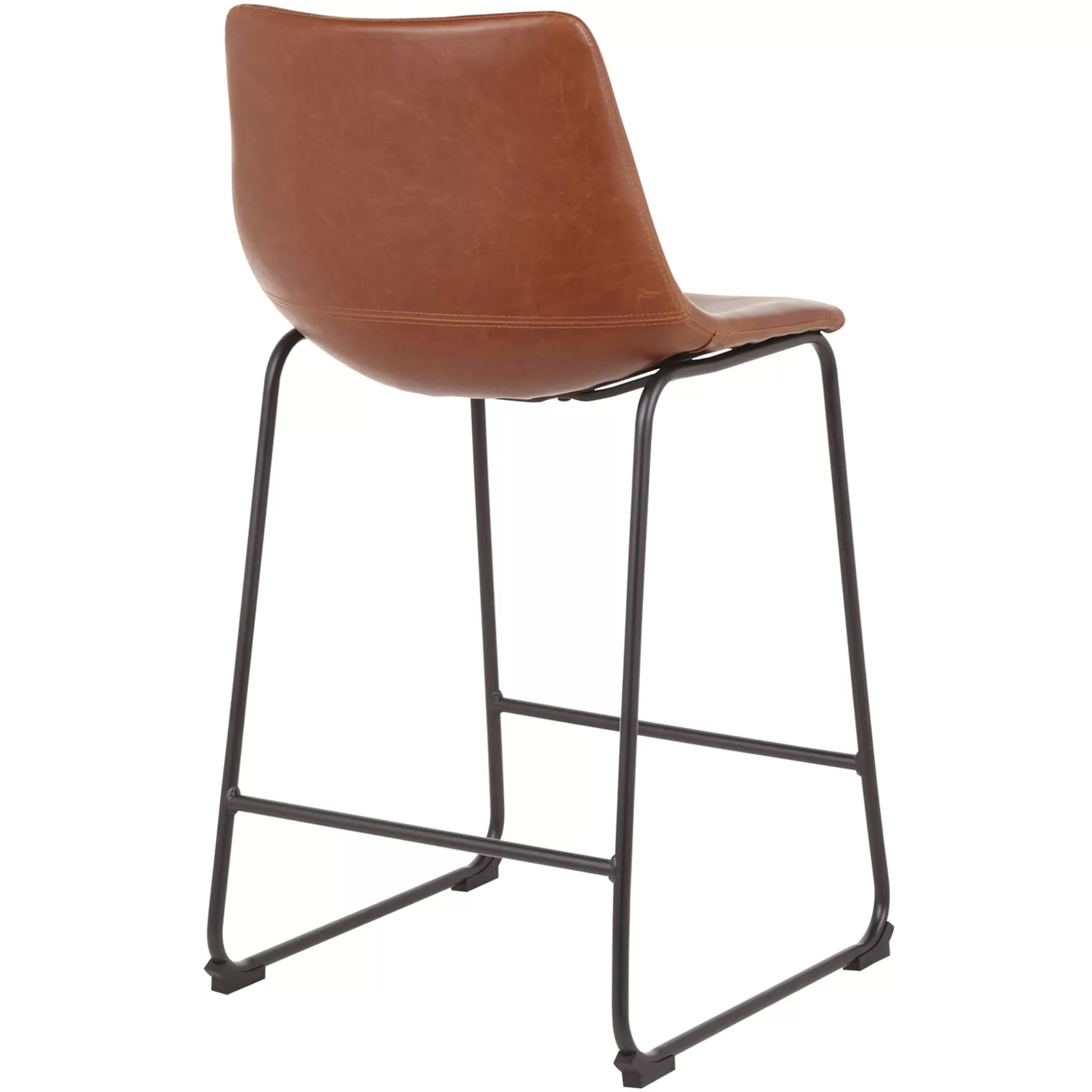 * Drake Cognac Modern Industrial Faux Leather Barstool, 30 Less Expensive Hot