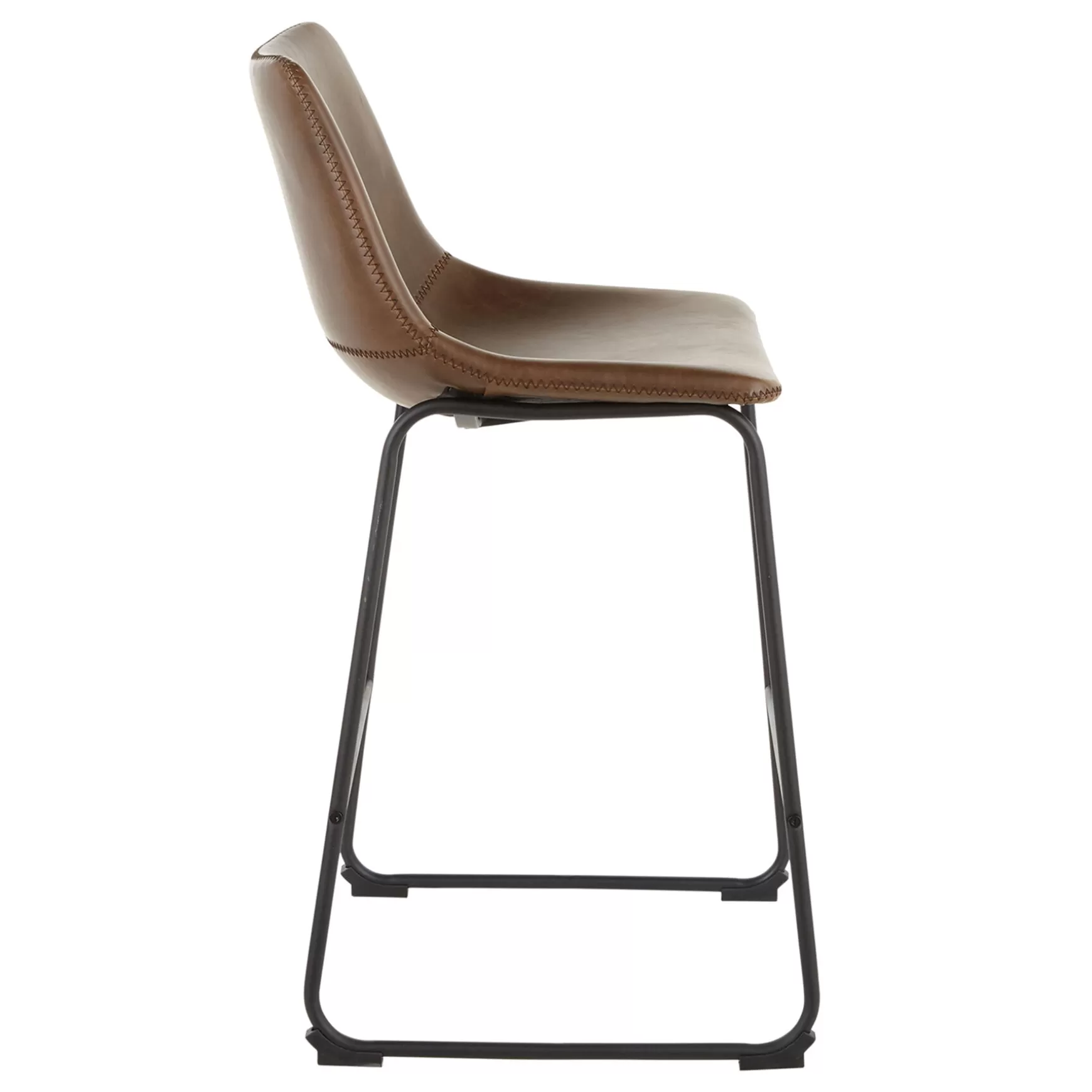 * Drake Espresso Faux Leather Modern Industrial Barstool, 30 Flash Sale Best