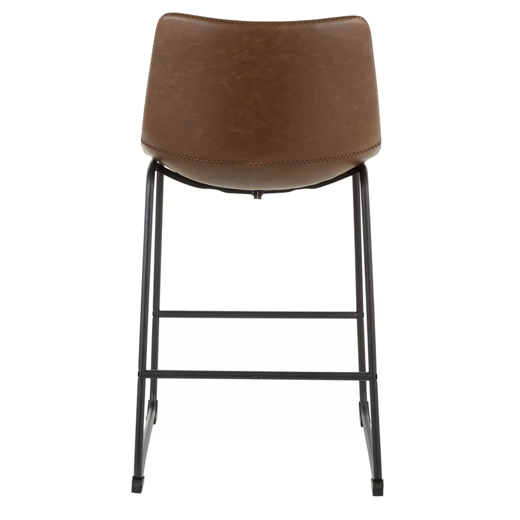 * Drake Espresso Faux Leather Modern Industrial Barstool, 30 Flash Sale Best