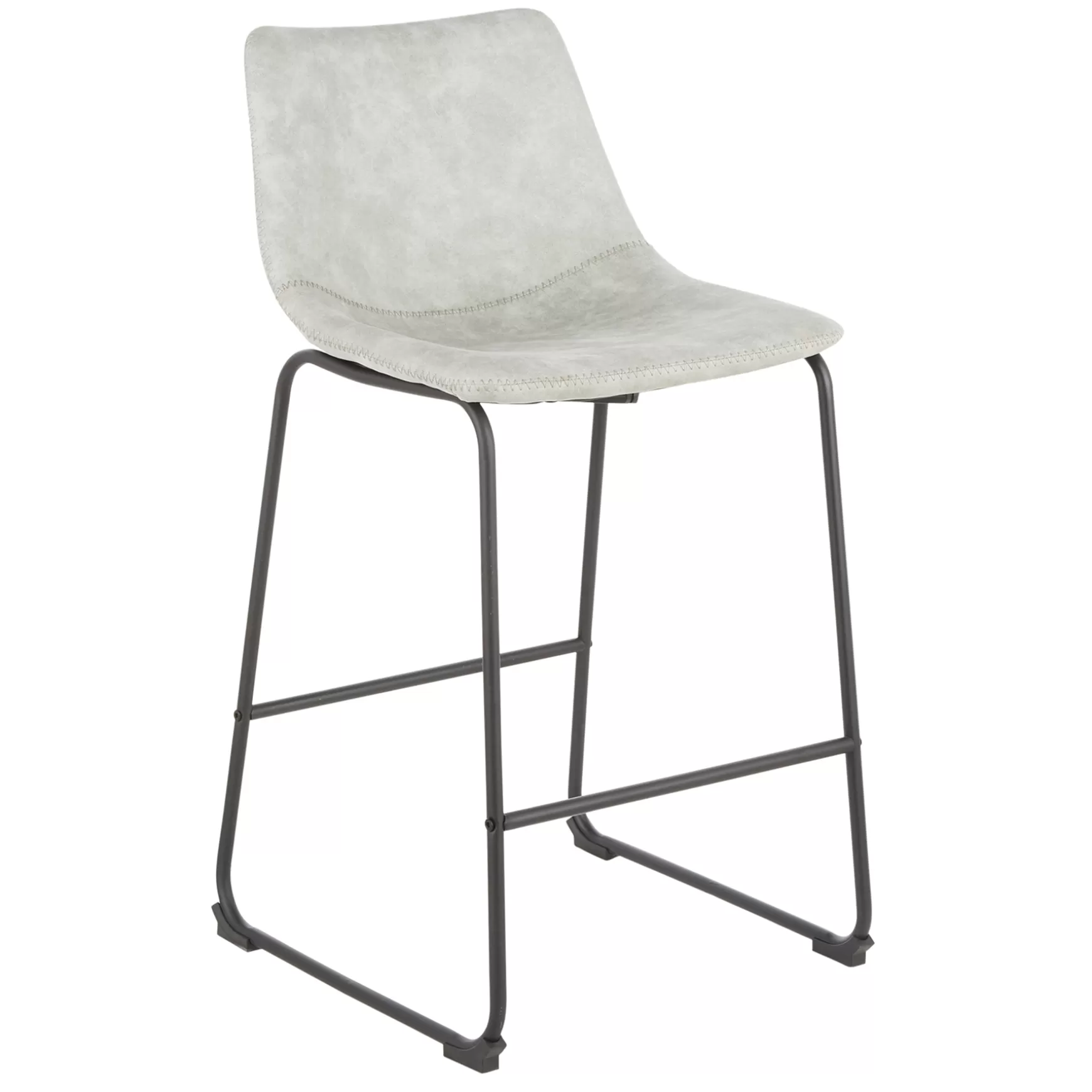 * Drake Modern Faux Leather Industrial Barstool, Light Grey Fashion Fashion