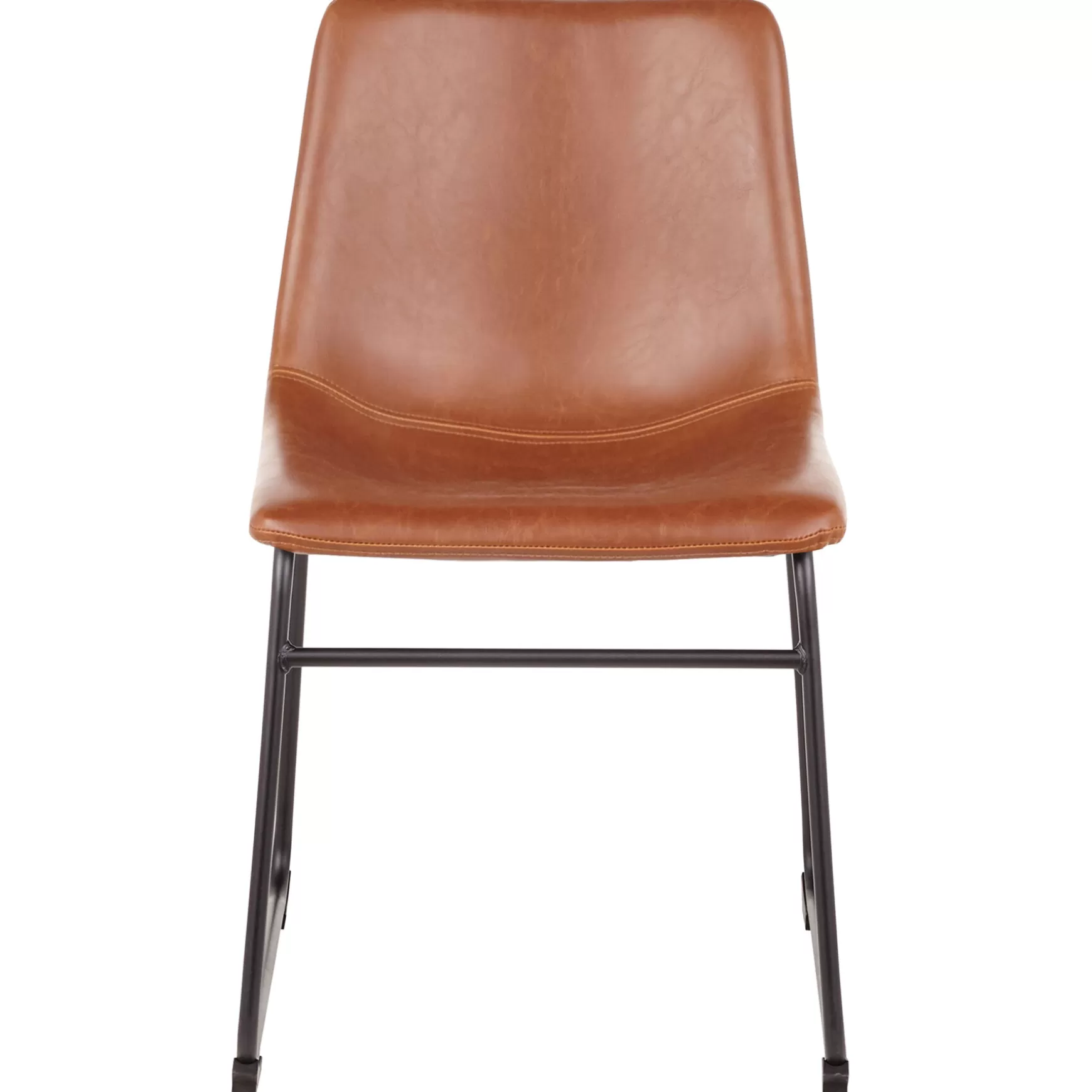 * Drake Modern Industrial Dining Chair, Cognac Clearance Cheap