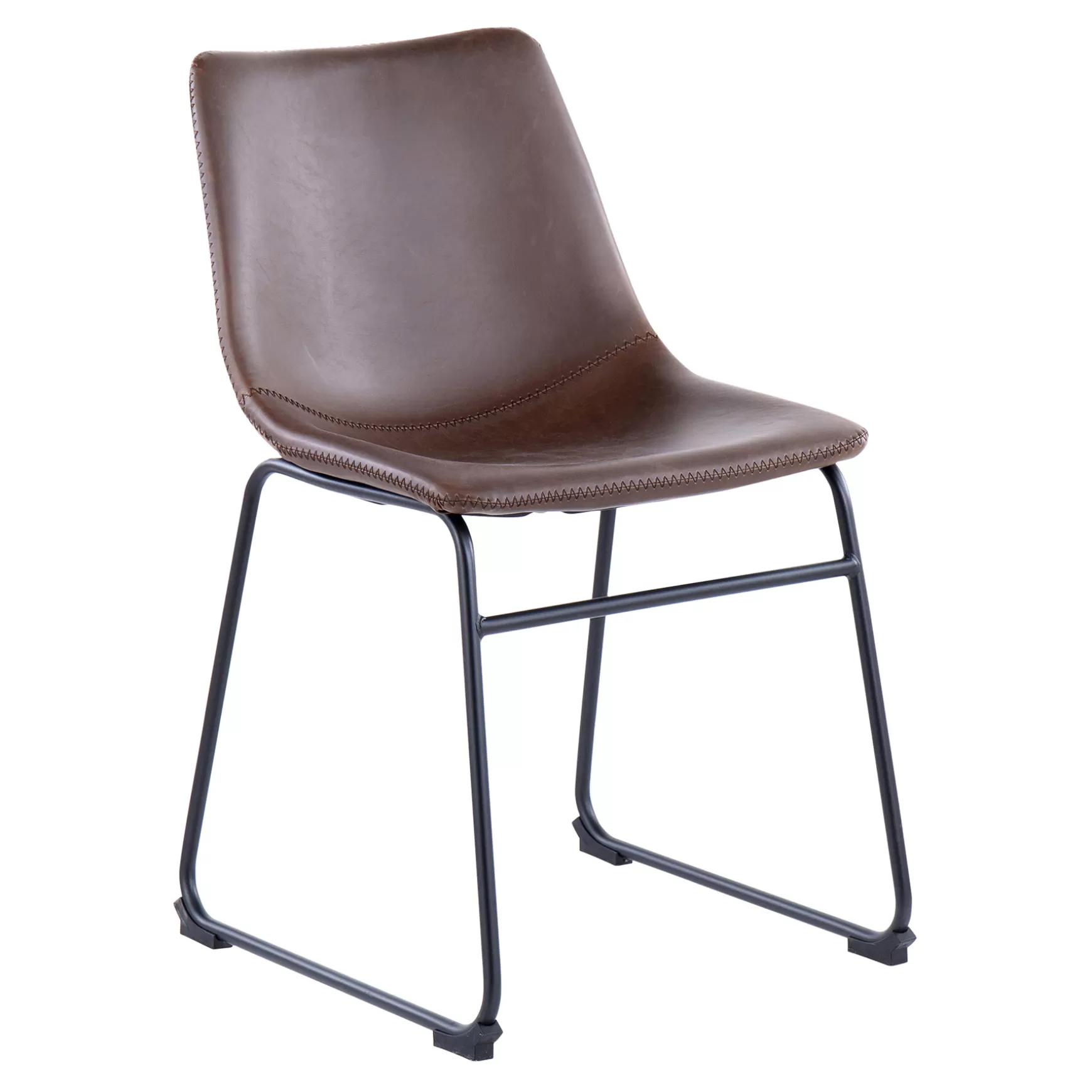 * Drake Modern Industrial Dining Chair, Espresso Discount Sale