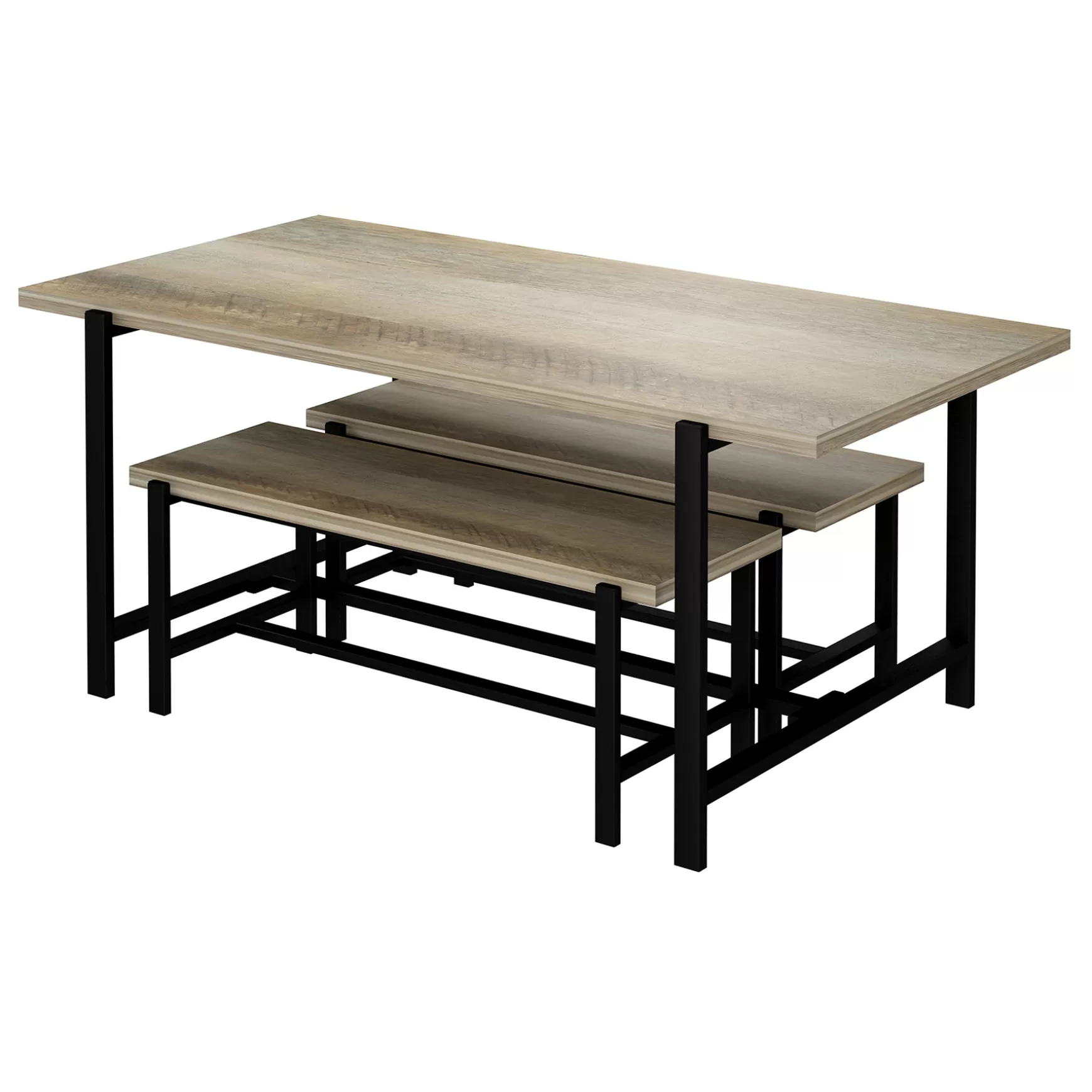 * Found & Fable Loggy Wood & Metal Dining Table, 71 Good Quality Sale
