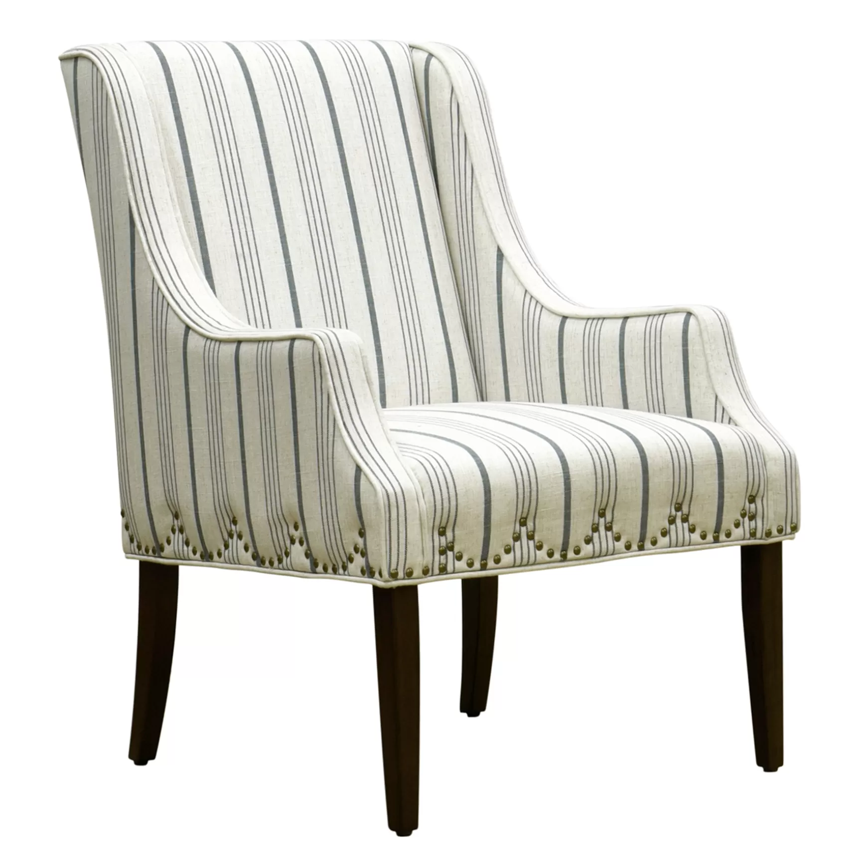 * Grace Mitchell Olivia Striped Scalloped Arm Chair Discount Store