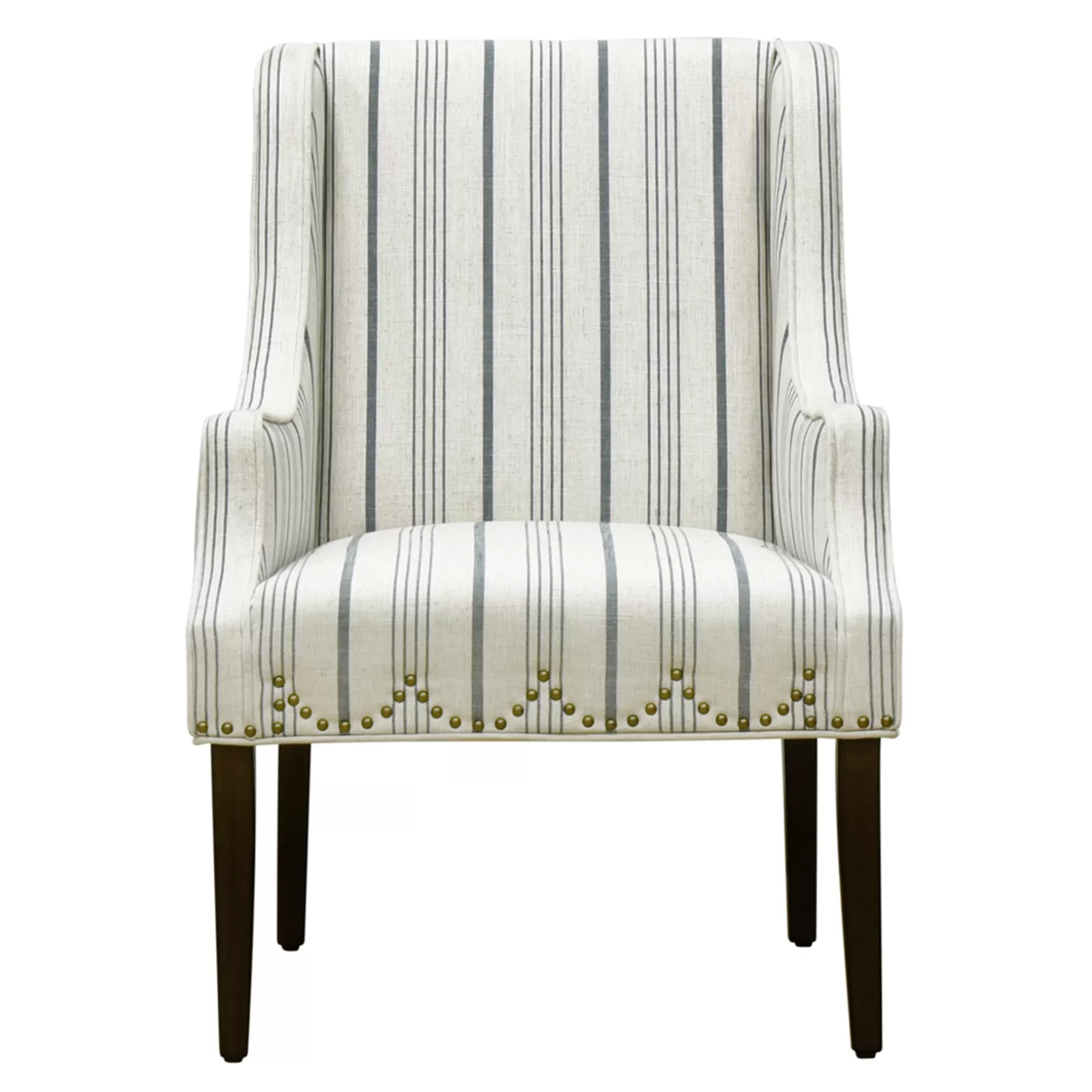 * Grace Mitchell Olivia Striped Scalloped Arm Chair Discount Store