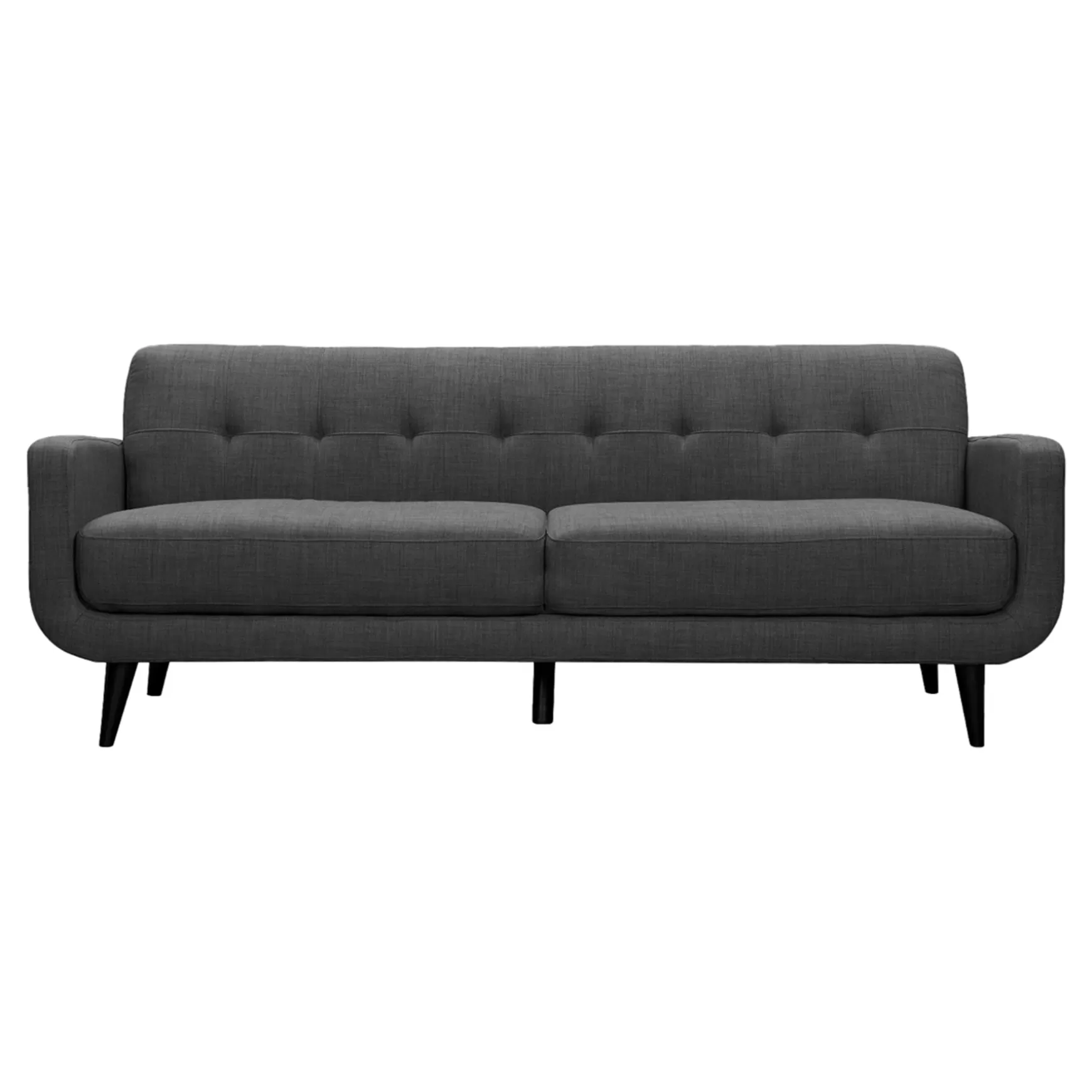 * Hadley Tufted Back Sofa, Charcoal Grey Opening Sales Cheap