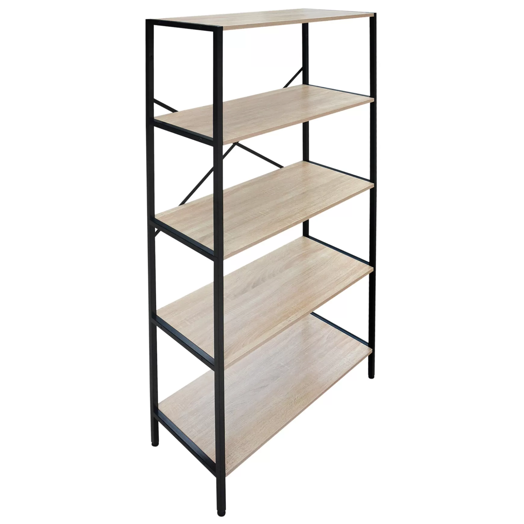 * Honeybloom Burnaby 4-Tier Wood & Metal Shelf Opening Sales Fashion