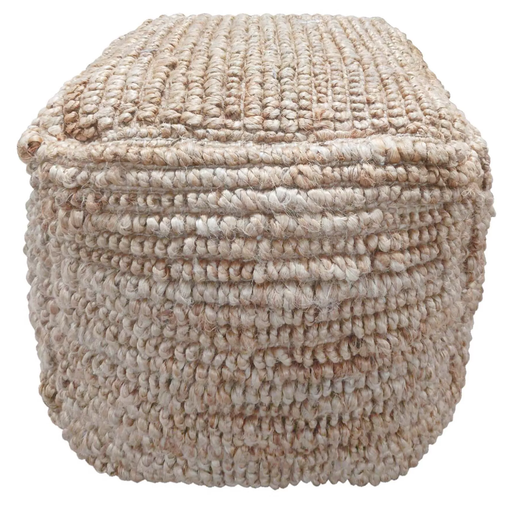 * Honeybloom Caleb Jute Square Pouf Opening Sales Store