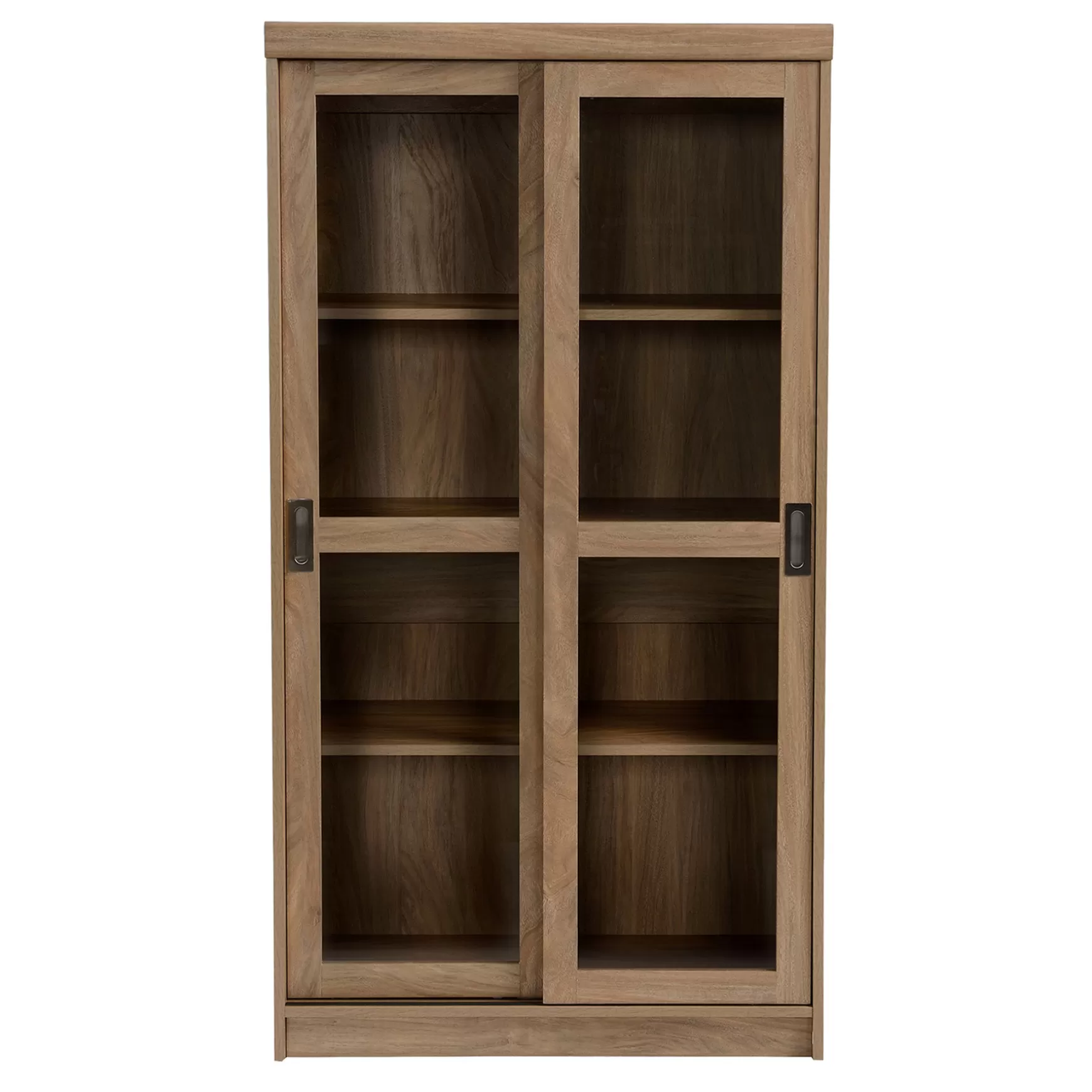 * Honeybloom Fullerton 4-Shelf Sliding Door Cabinet Gift Selection Flash Sale