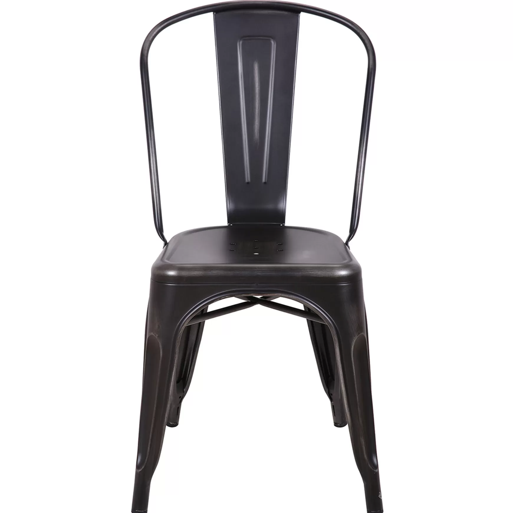 * Honeybloom Idris Black Metal Dining Chair Good Quality Hot