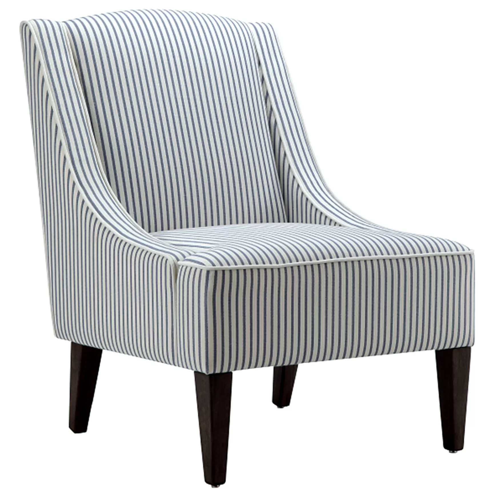 * Honeybloom Kayson Blue Striped Accent Chair Promotion New