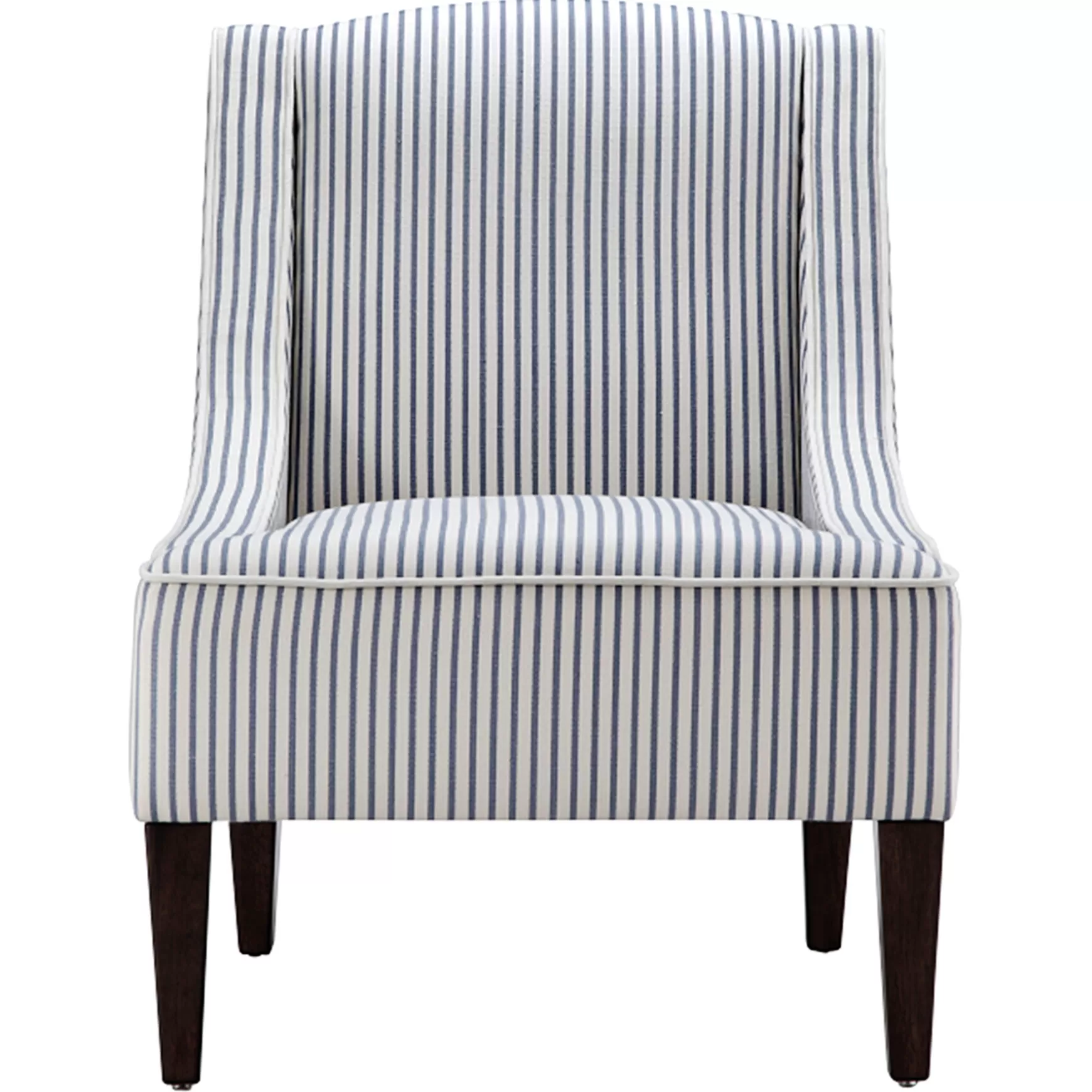 * Honeybloom Kayson Blue Striped Accent Chair Promotion New