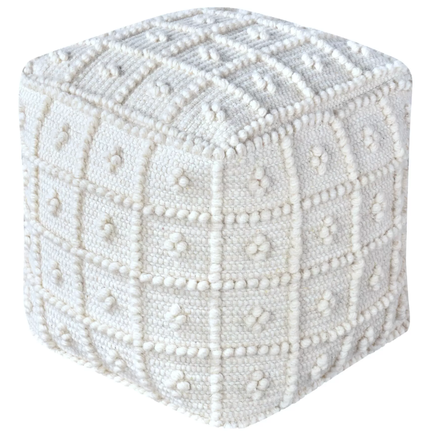 * Honeybloom Knots Cream Pouf Exquisite Gifts Hot