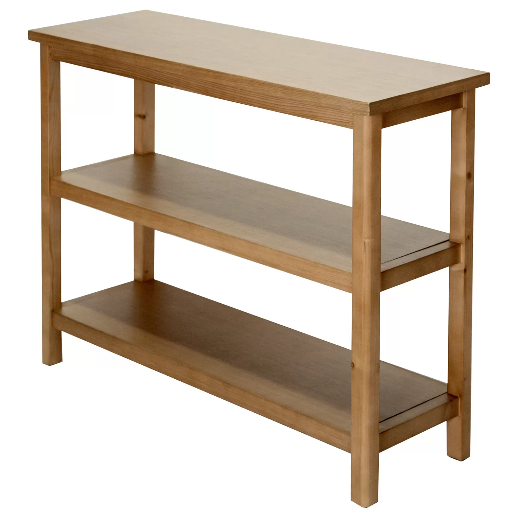 * Honeybloom Miller 3-Shelf Wooden Console Table Exquisite Gifts Outlet