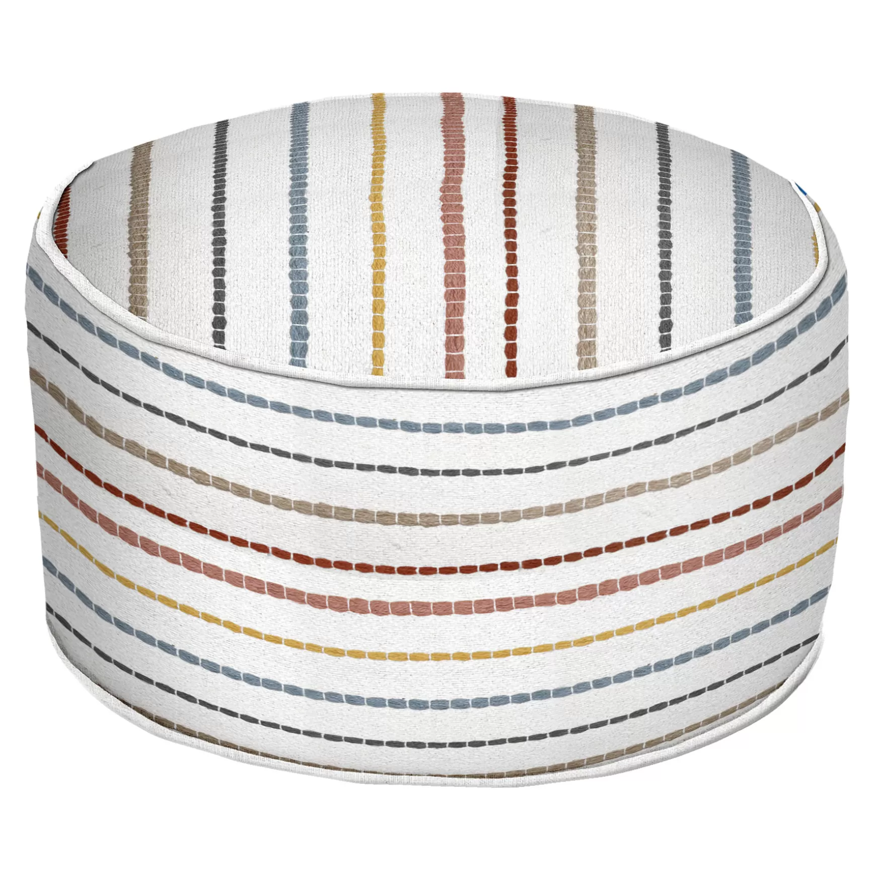 * Honeybloom Rainbow Striped Pouf, 20 14 Discount Online New