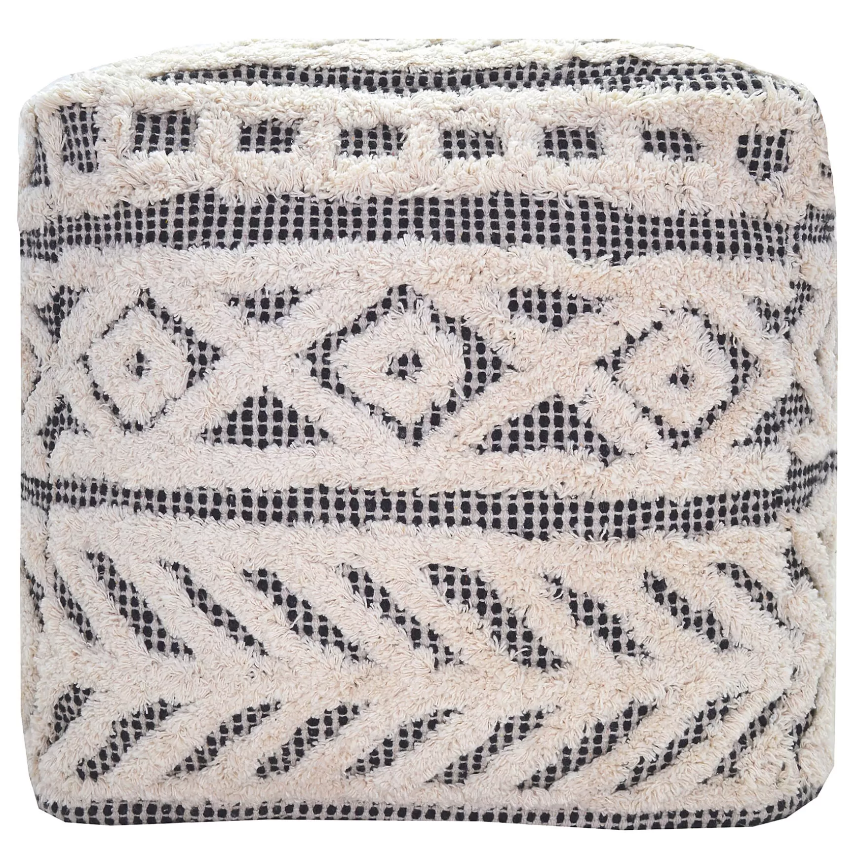 * Kai Diamond Tufted Pouf, 16 Outlet Discount