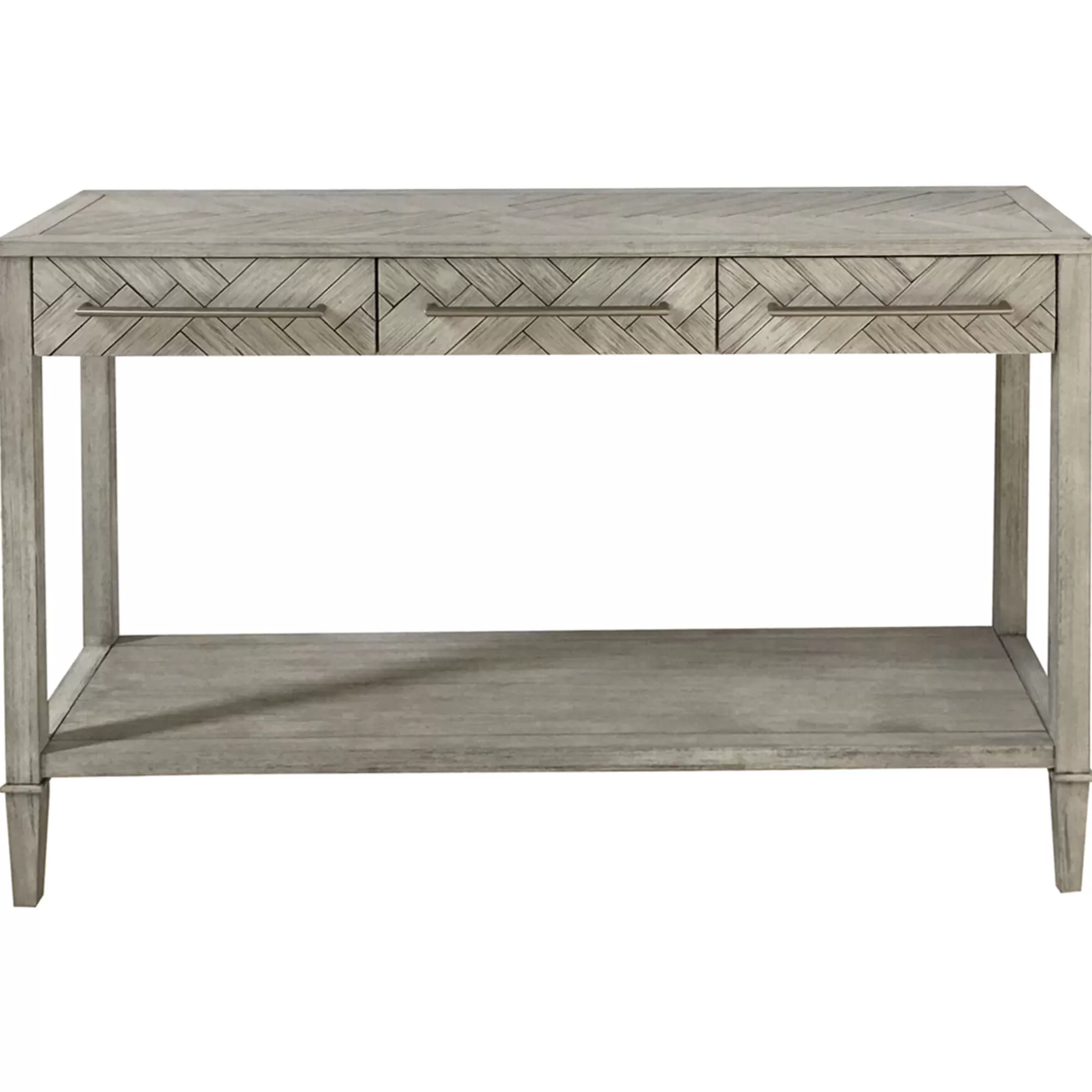 * Kate 3-Drawer Parquet Wood Console Table, 48 Discount Clearance