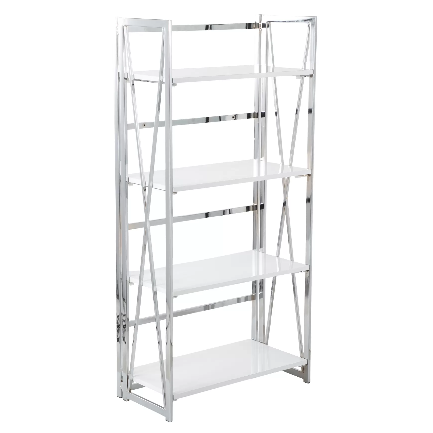 * Laila Ali Astrid Chrome Bookshelf Promotion Cheap