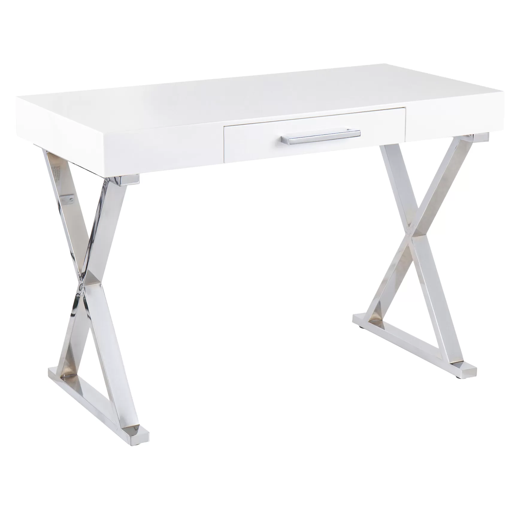 * Laila Ali Astrid Chrome Desk Bargain Sale Best Sale