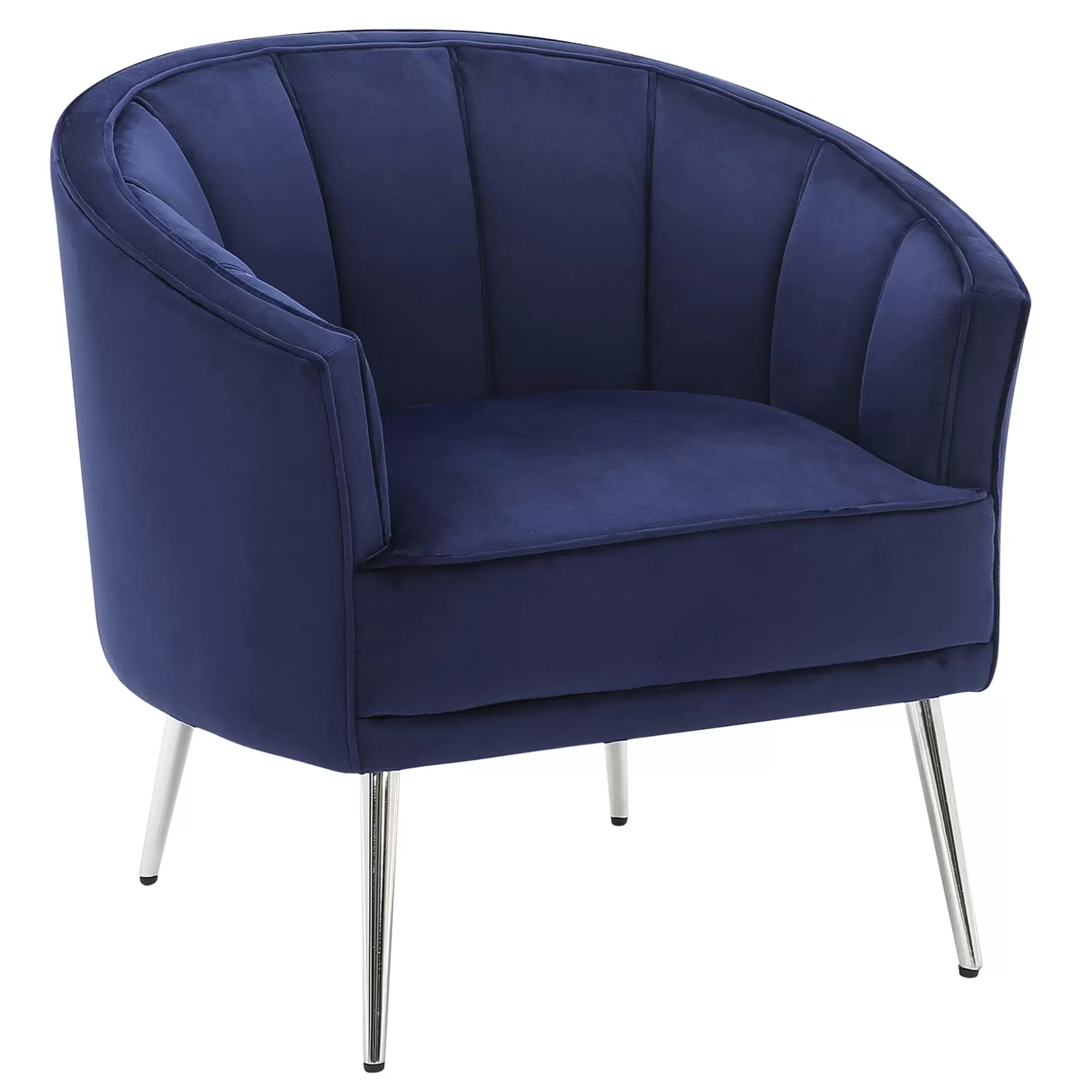 * Laila Ali Avani Blue Velvet Accent Chair Opening Sales Shop