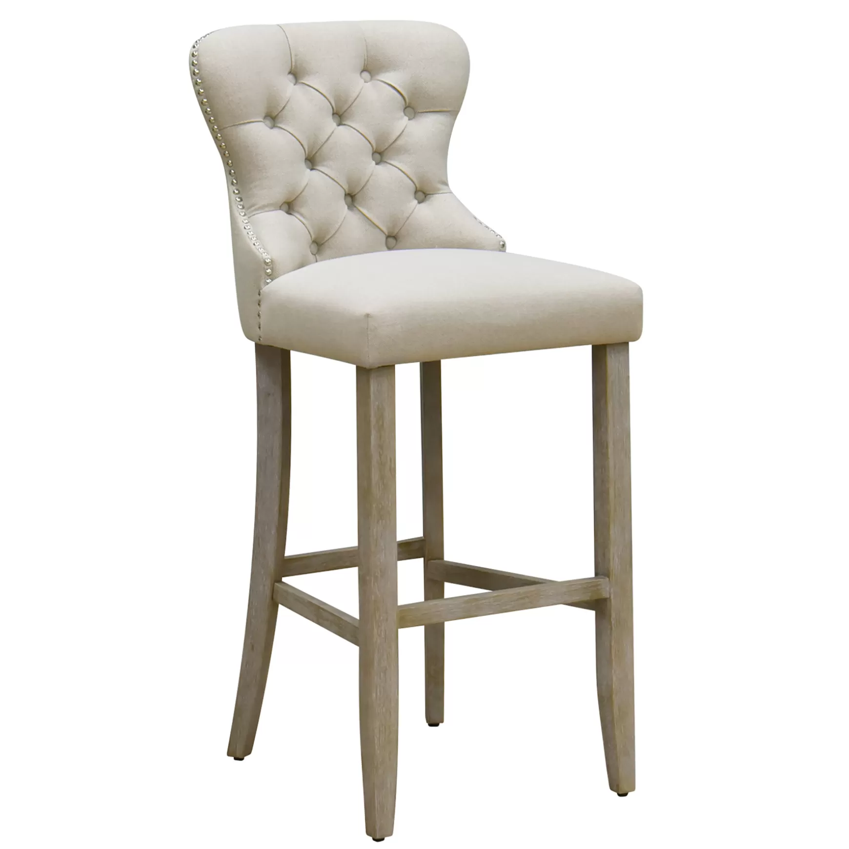 * Linen Ring Back Barstool, Kd Online Discount Fashion