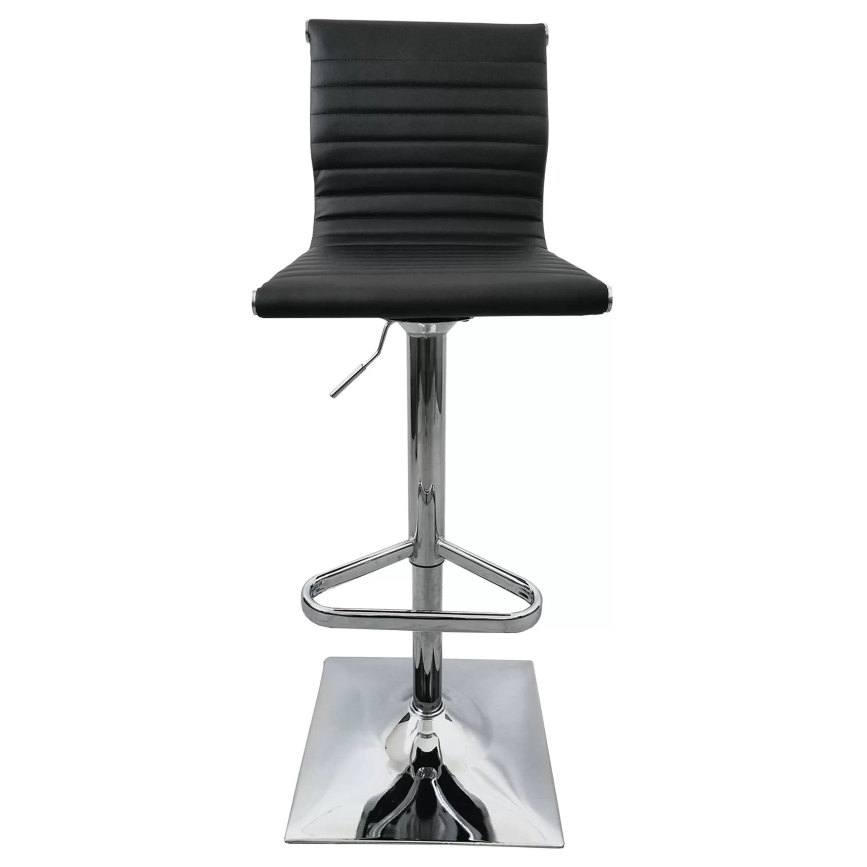 * Maxwell Adjustable Faux Leather Barstool, Black Promotion Store