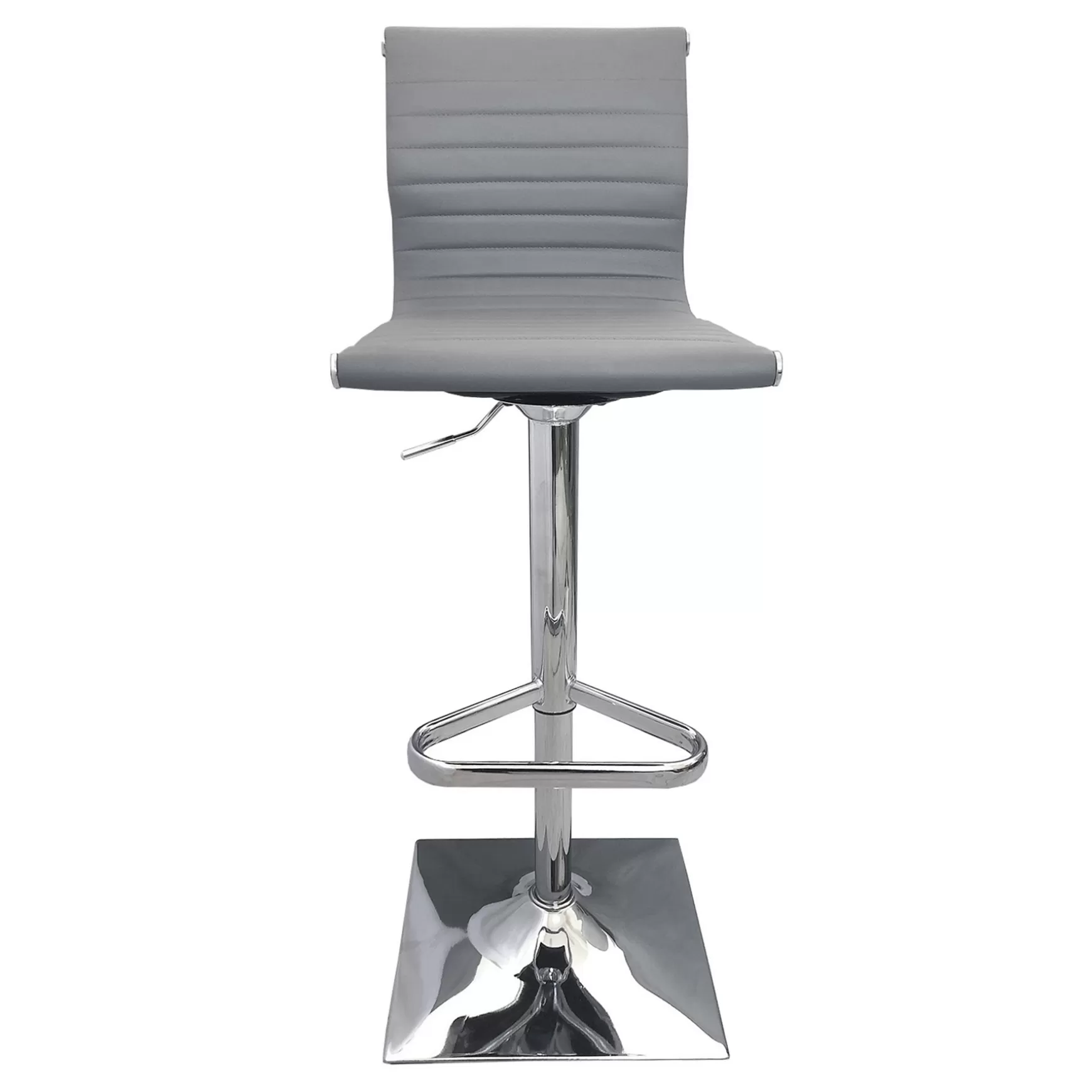 * Maxwell Adjustable Faux Leather Barstool, Grey Outlet Online