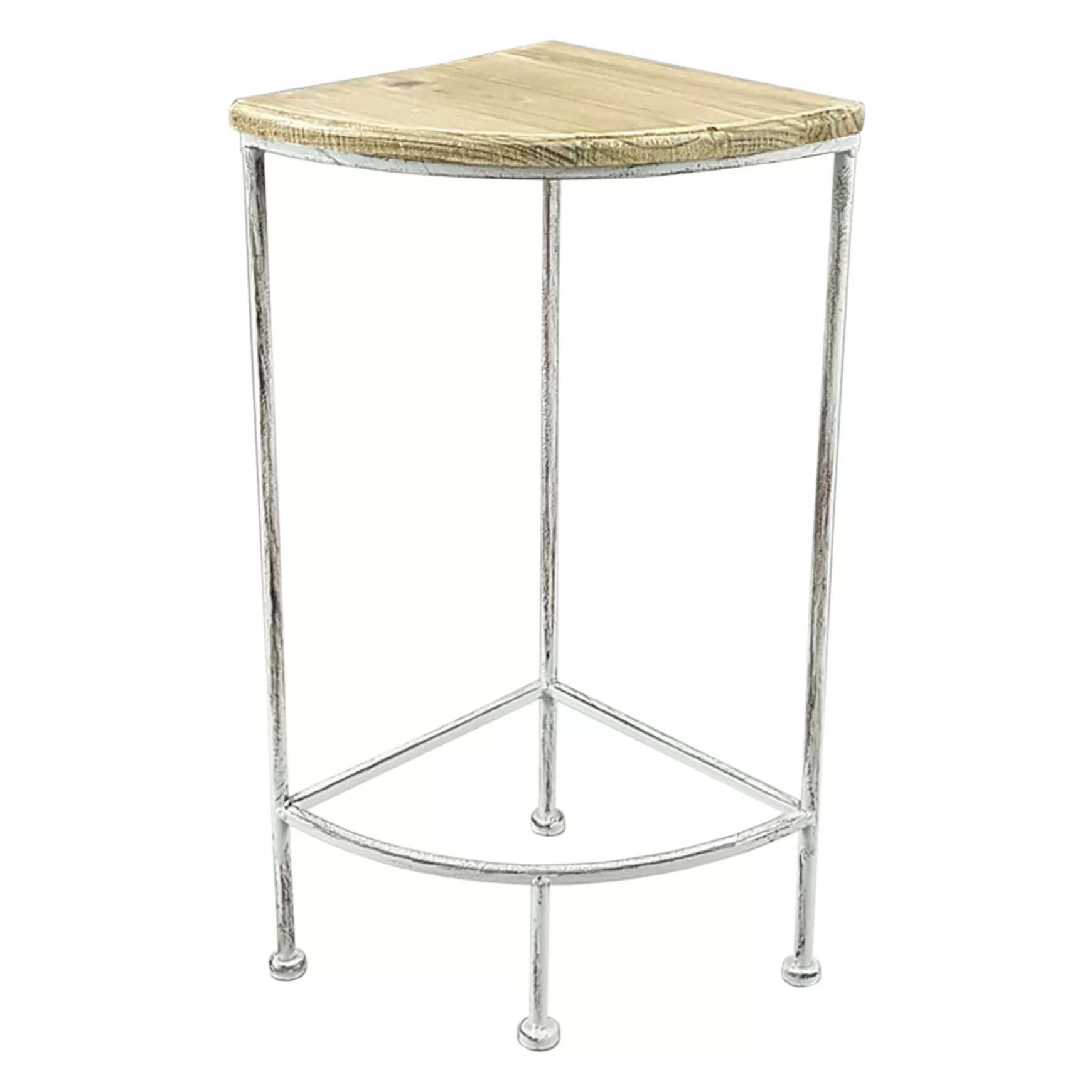 * Metal Corner Plant Stand With Wood Top Grey, Small Low Price Flash Sale