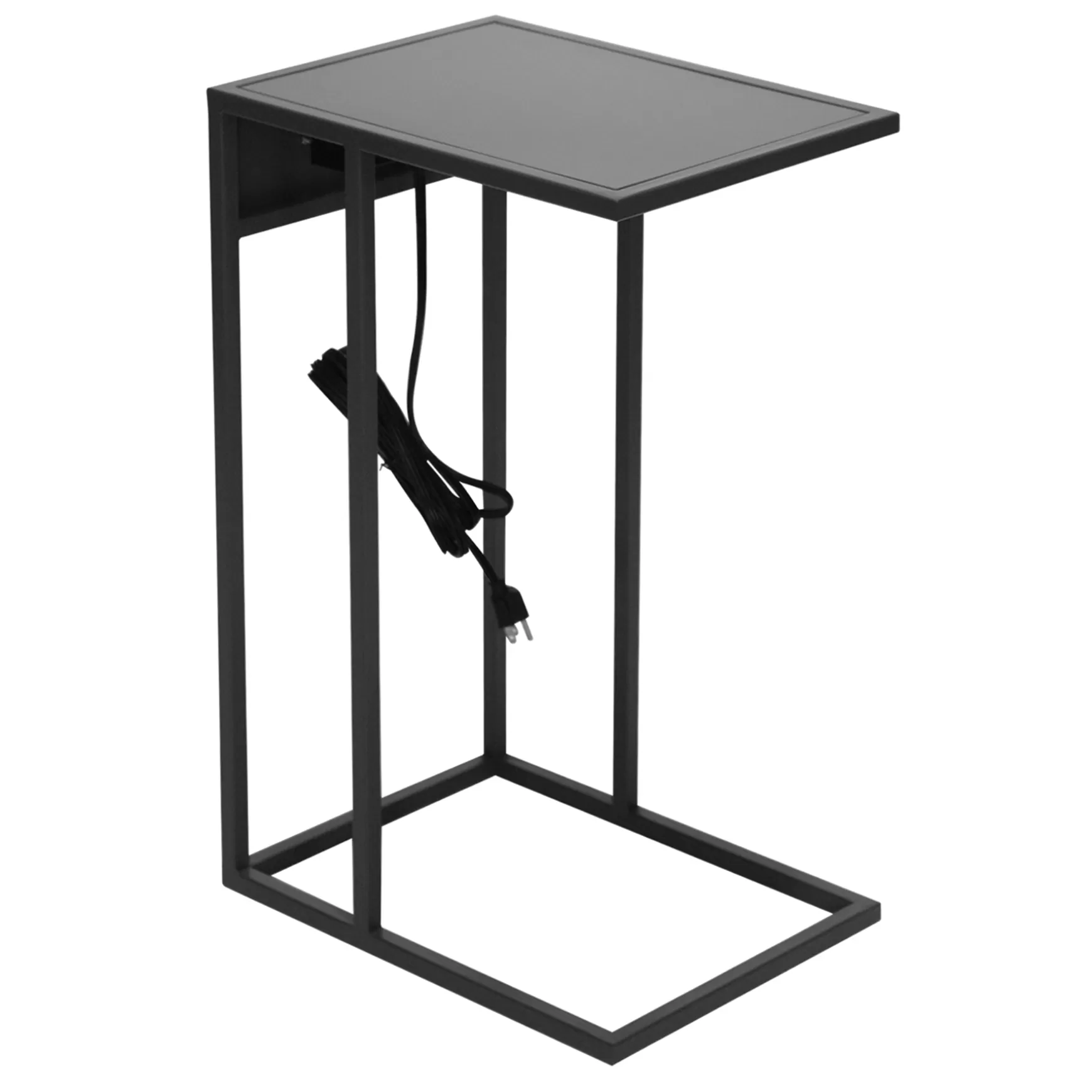 * Metal C-Table With Usb Port, Dark Grey Outlet Cheap