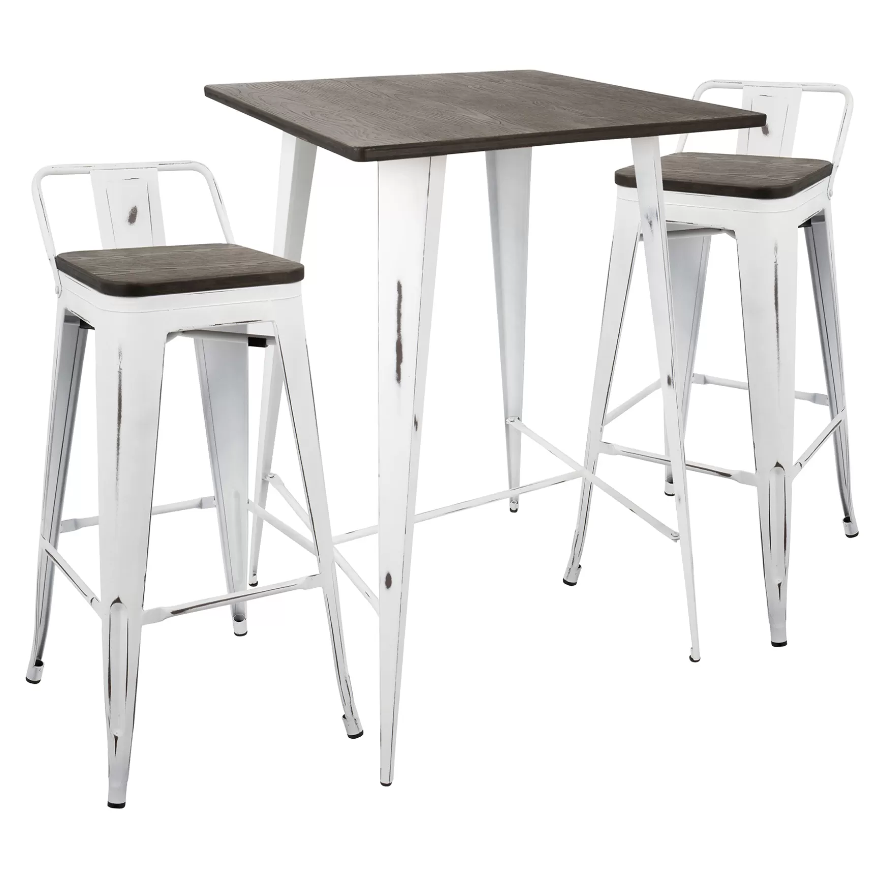 * Oregon 3-Piece White Dining Table Set Premium Flash Sale