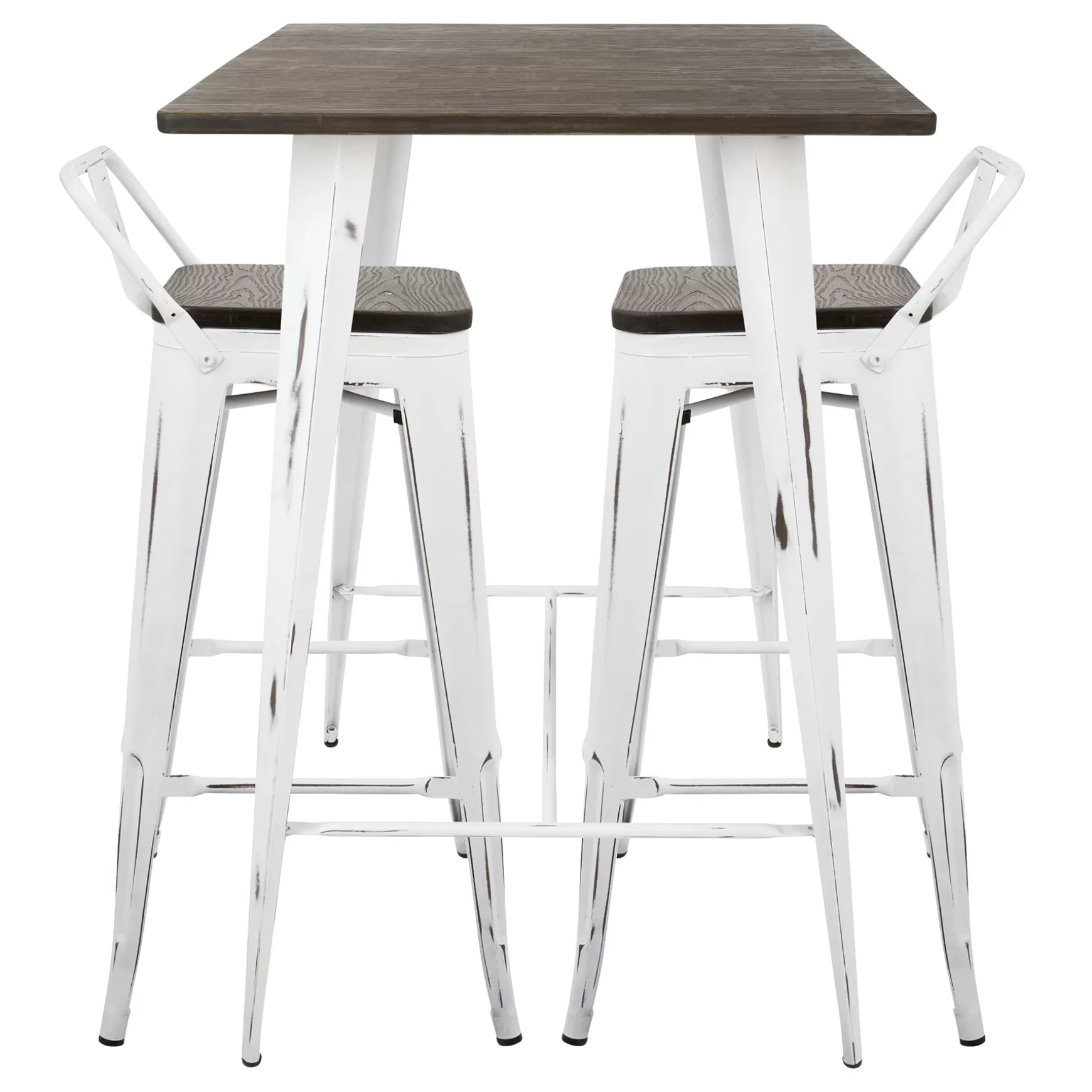 * Oregon 3-Piece White Dining Table Set Premium Flash Sale