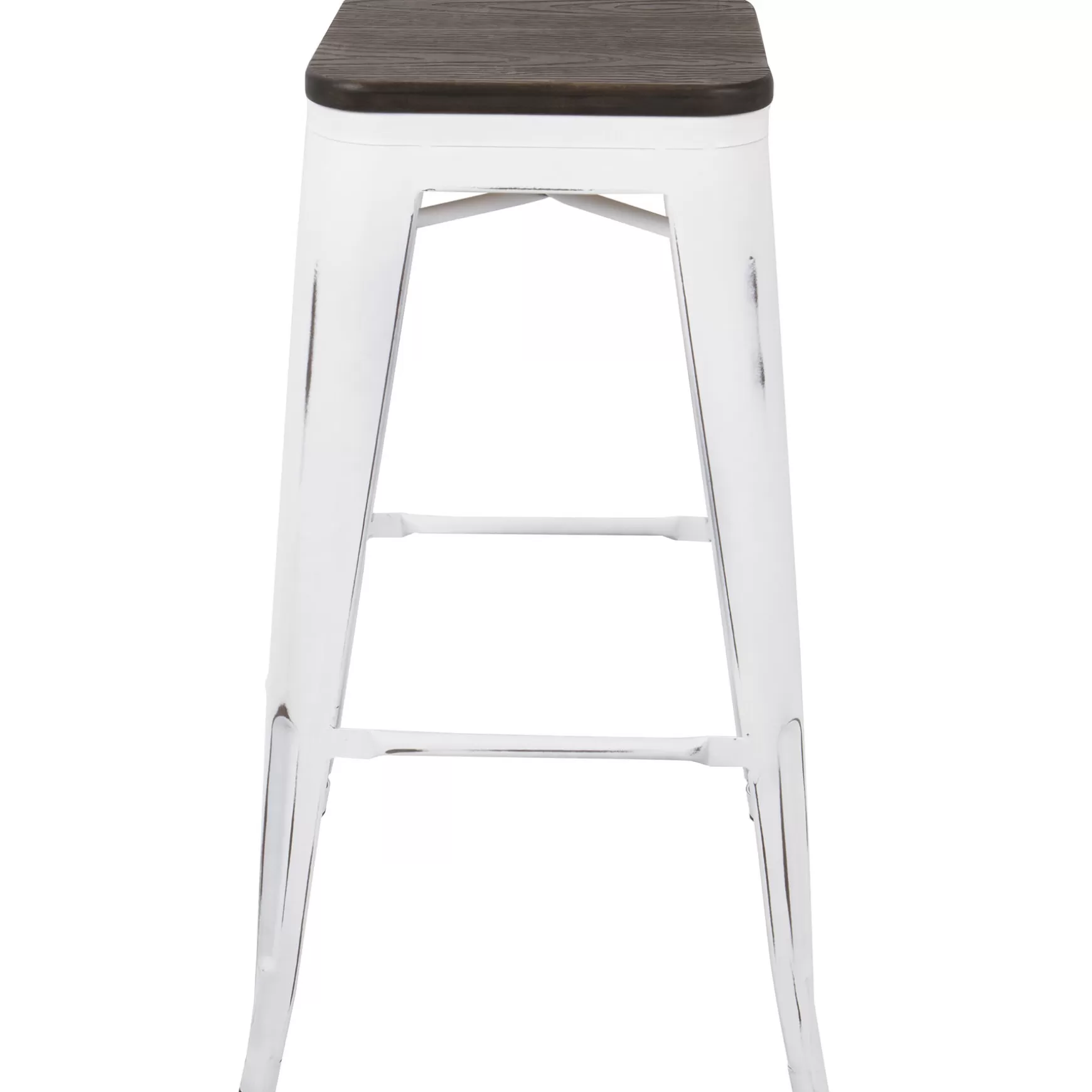 * Oregon Vintage White Industrial Backless Barstool, 30 Opening Sales Cheap