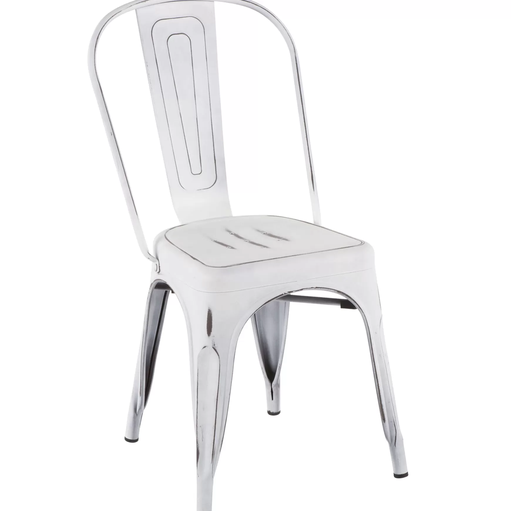 * Oregon Vintage White Metal Dining Chair Opening Sales Best Sale