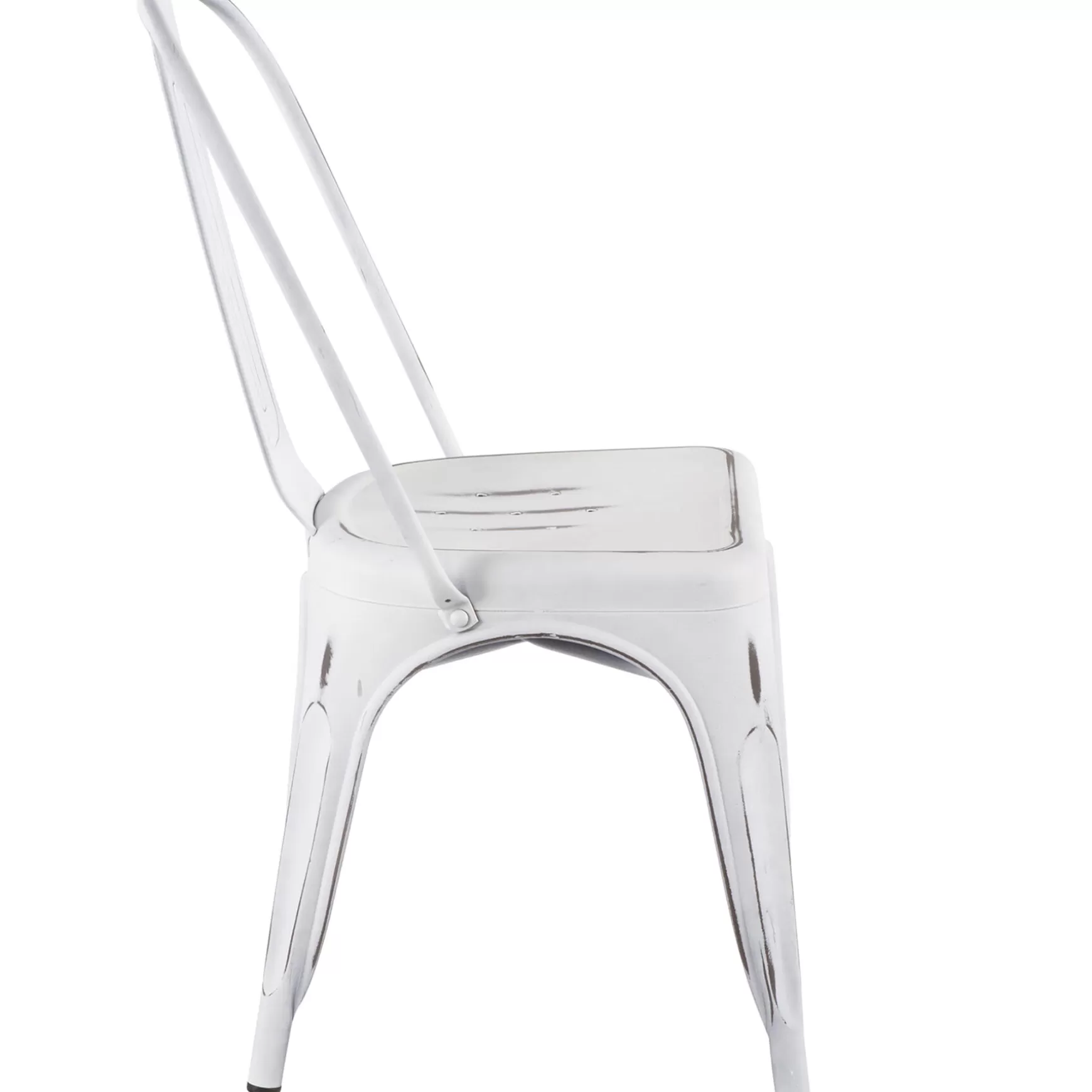 * Oregon Vintage White Metal Dining Chair Opening Sales Best Sale