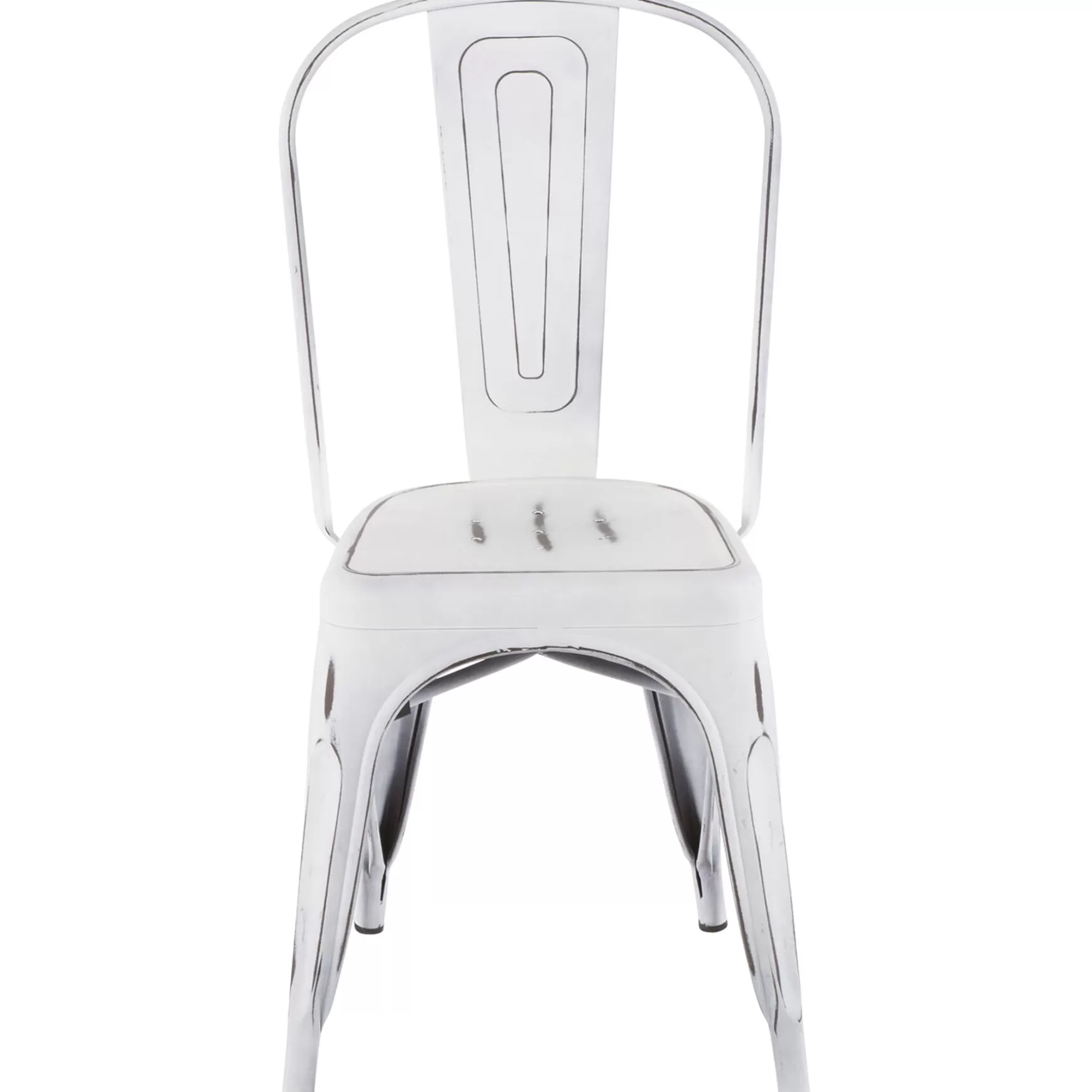 * Oregon Vintage White Metal Dining Chair Opening Sales Best Sale