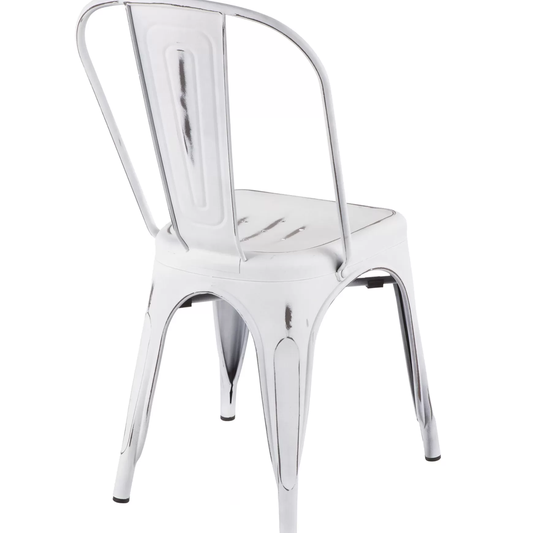 * Oregon Vintage White Metal Dining Chair Opening Sales Best Sale