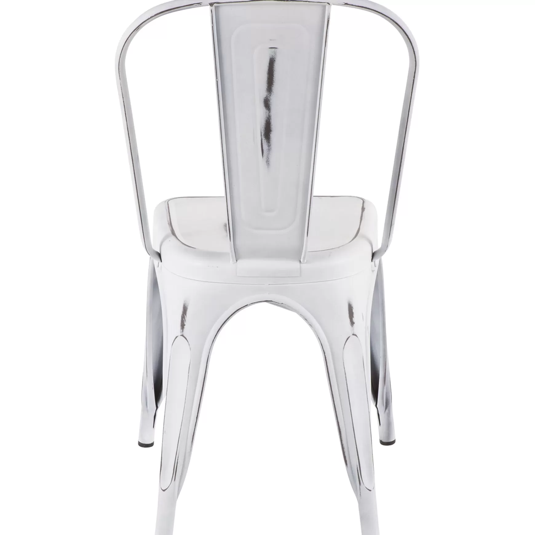 * Oregon Vintage White Metal Dining Chair Opening Sales Best Sale