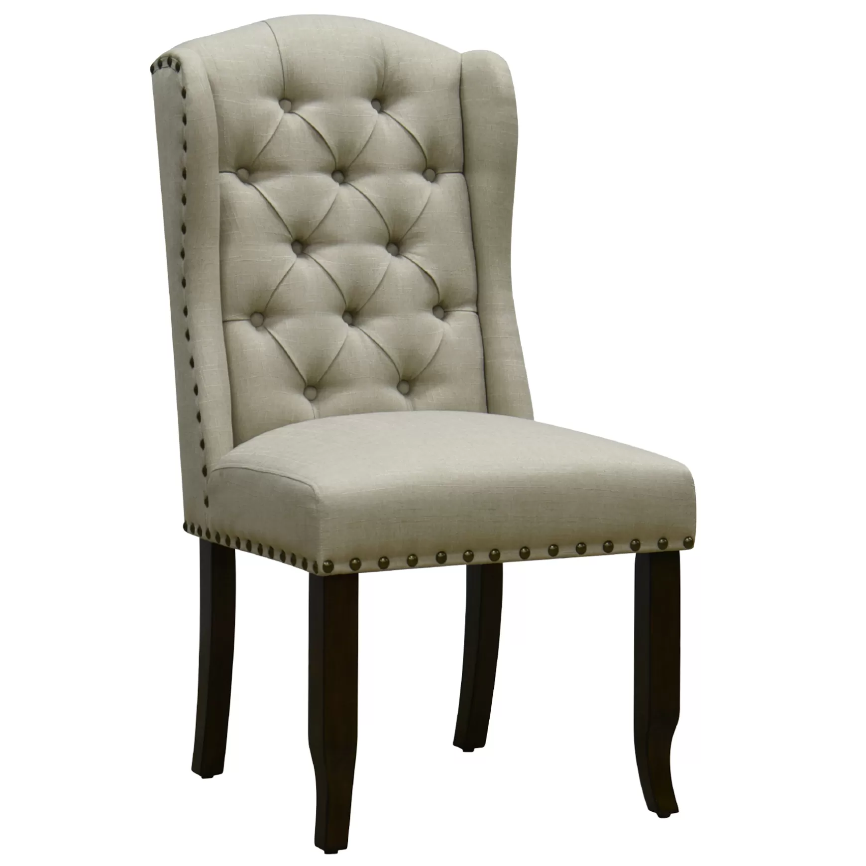 * Providence Aahmad Winged Dining Chair, Beige Promotion Best Sale