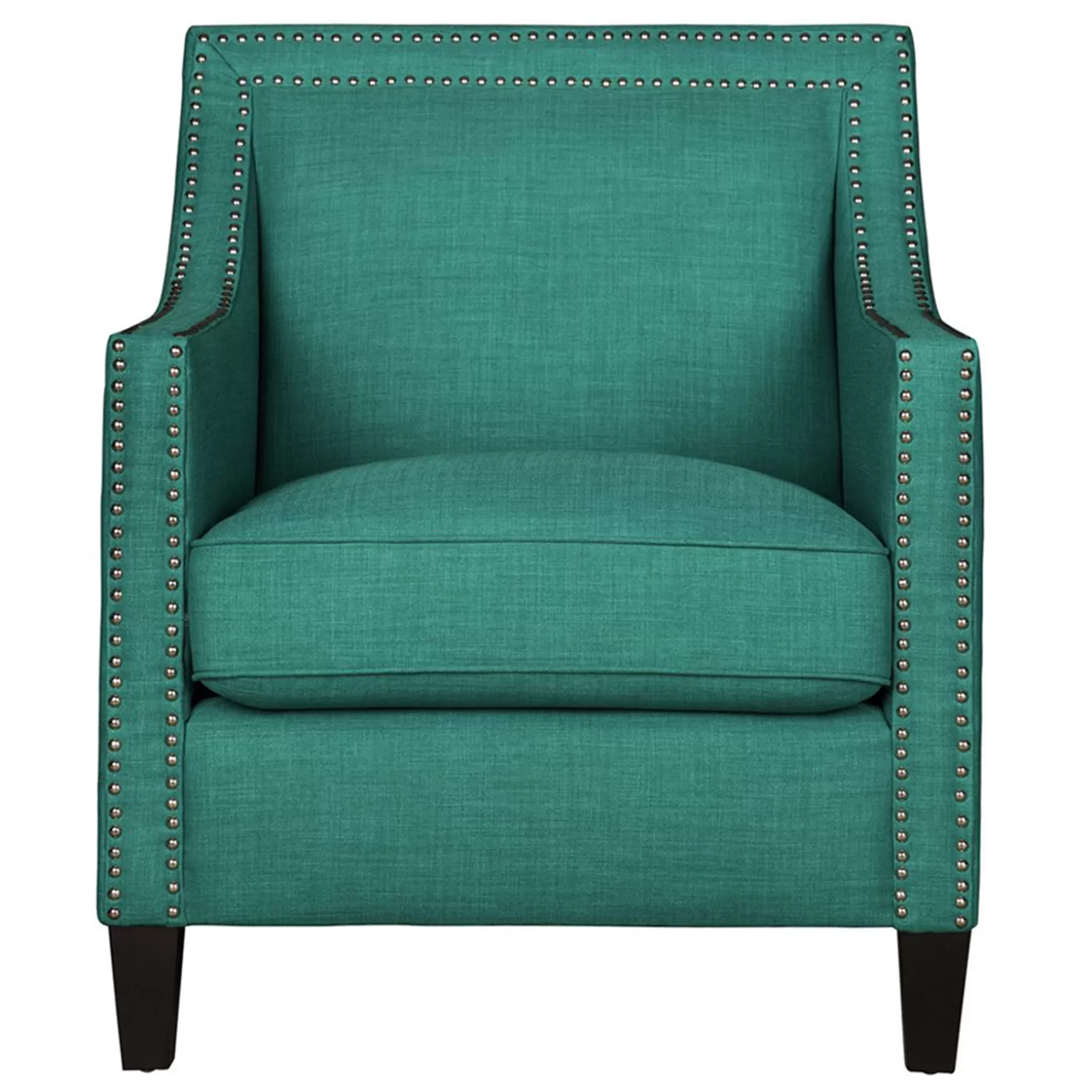 * Providence Erica Studded Accent Chair, Teal Opening Sales Clearance