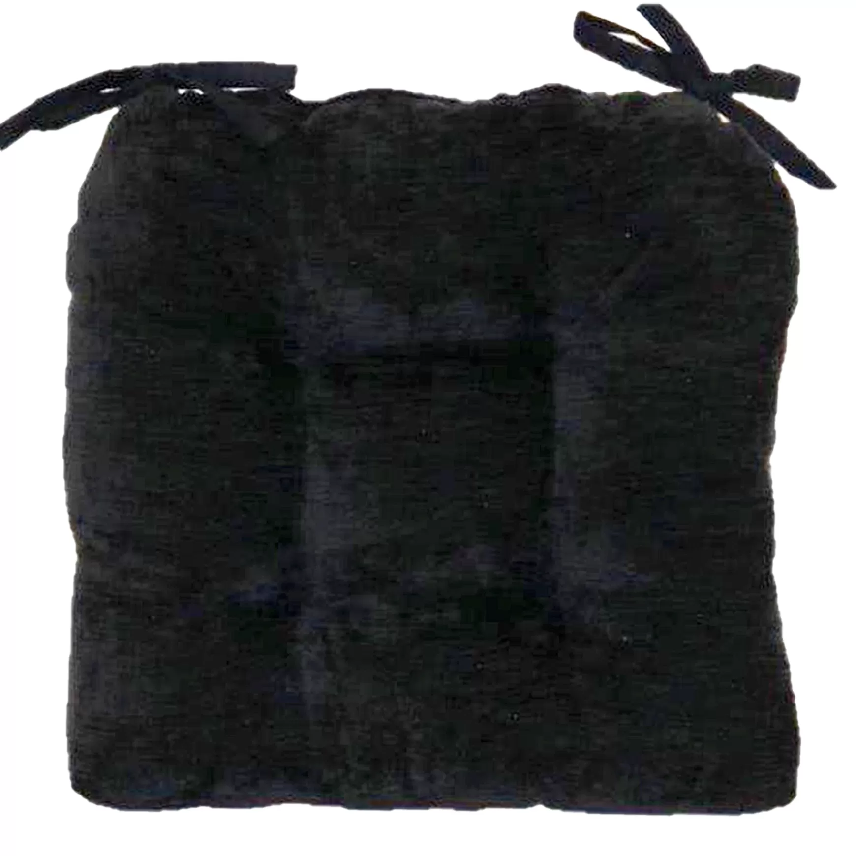 * Reese Chenille Black Chair Pad Bargain Sale Best Sale