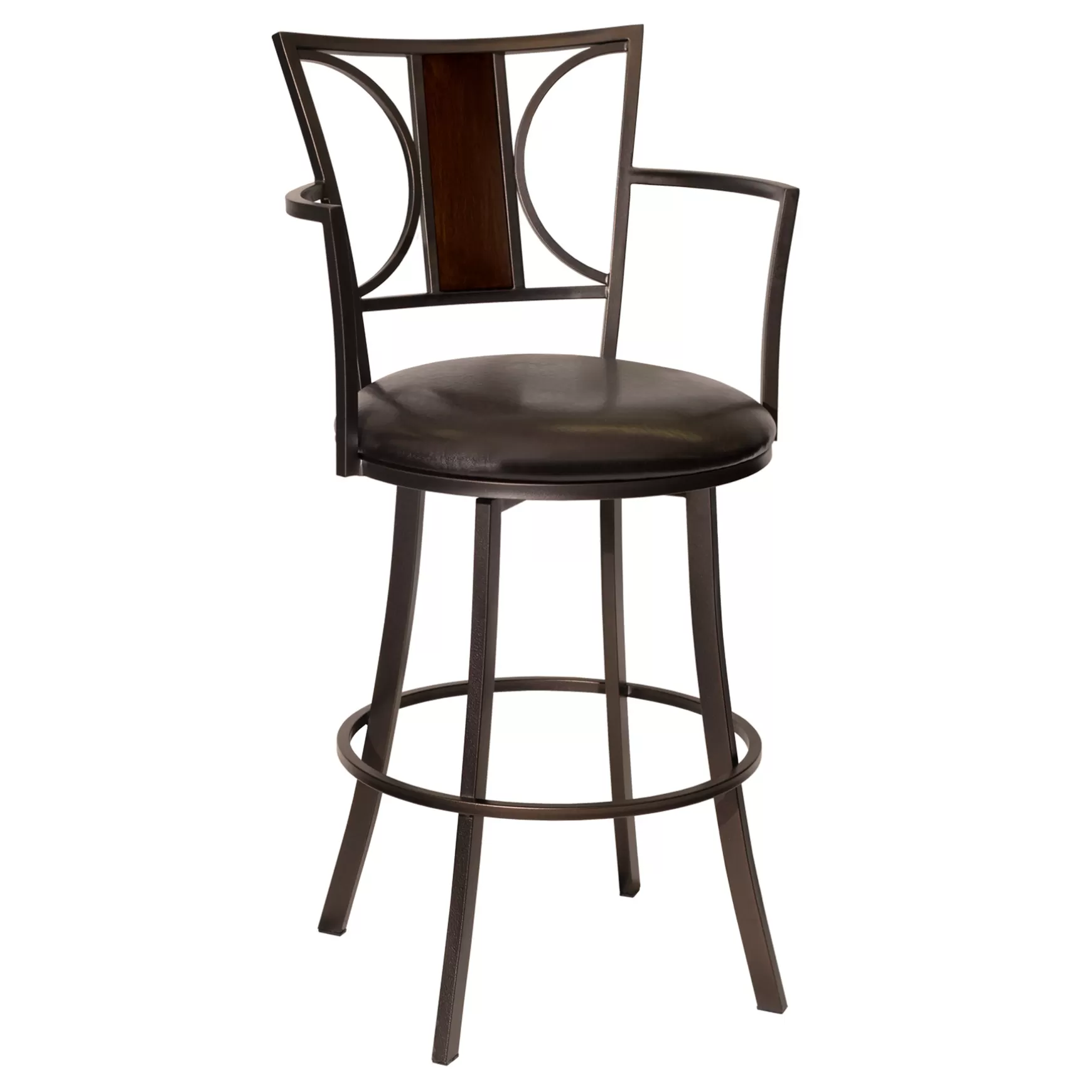 * Renata Oversized Faux Leather Barstool, 30 , Kd Discount Flash Sale