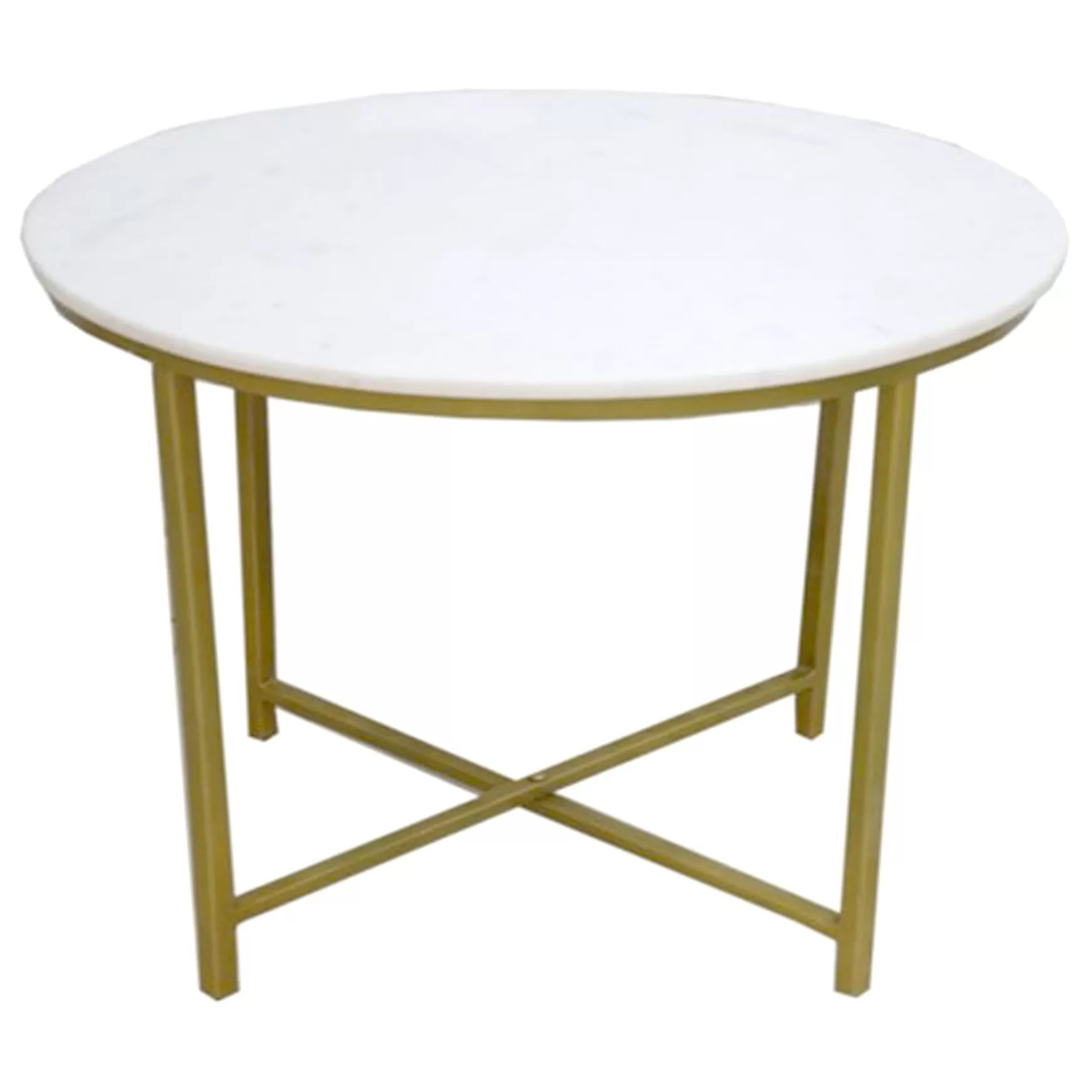 * Round Gold Coffee Table With Marble Top Low Price Sale