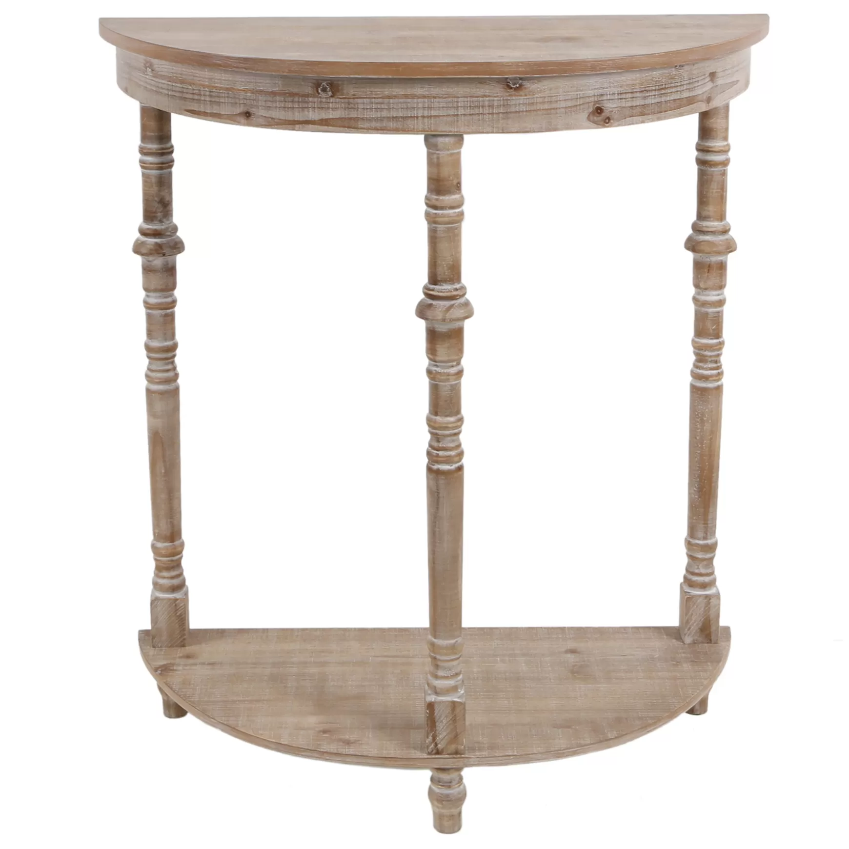 * Rounded Turned Leg Wooden Console Low Price Best