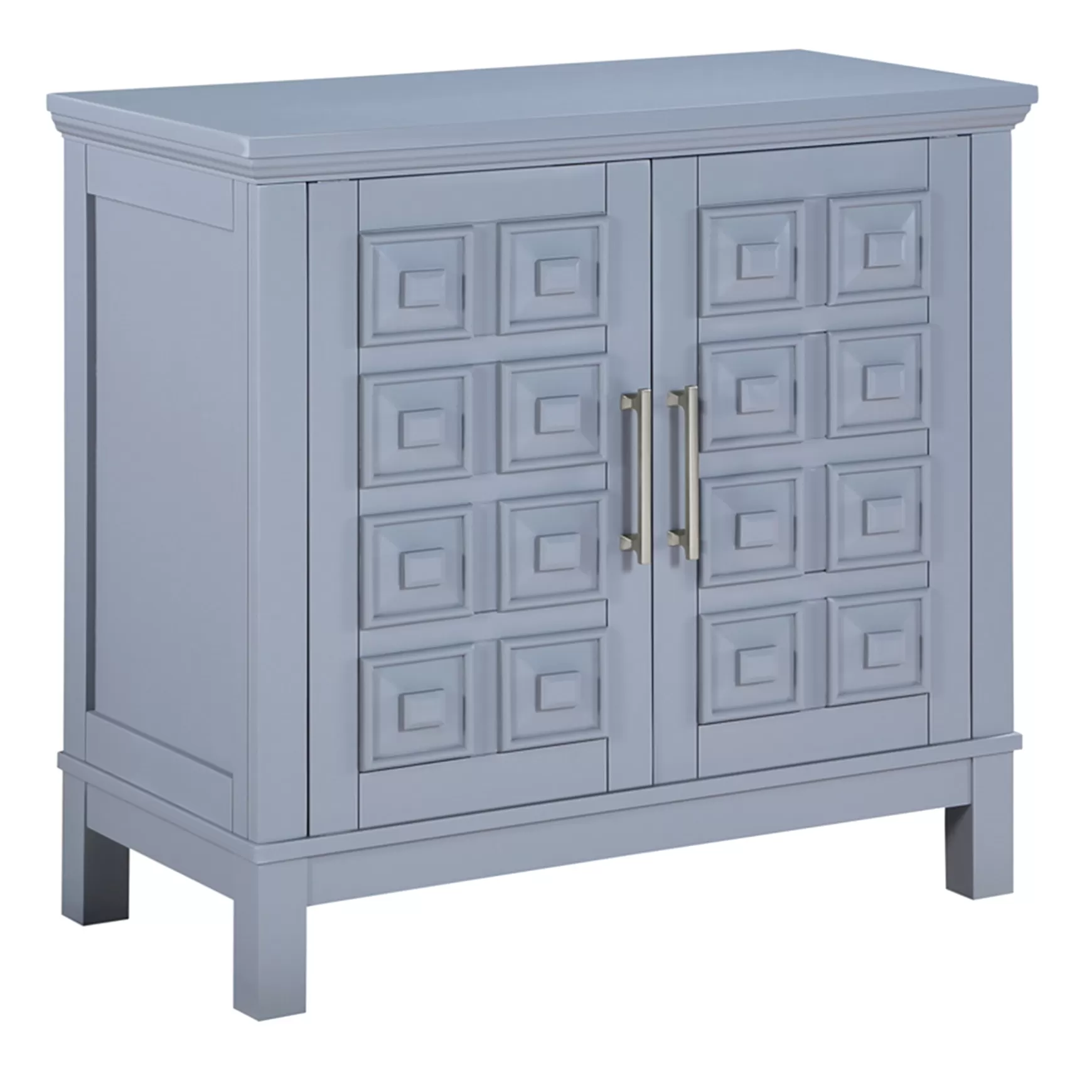 * Sadie 2-Drawer Geometric Cabinet, Grey Bargain Sale New